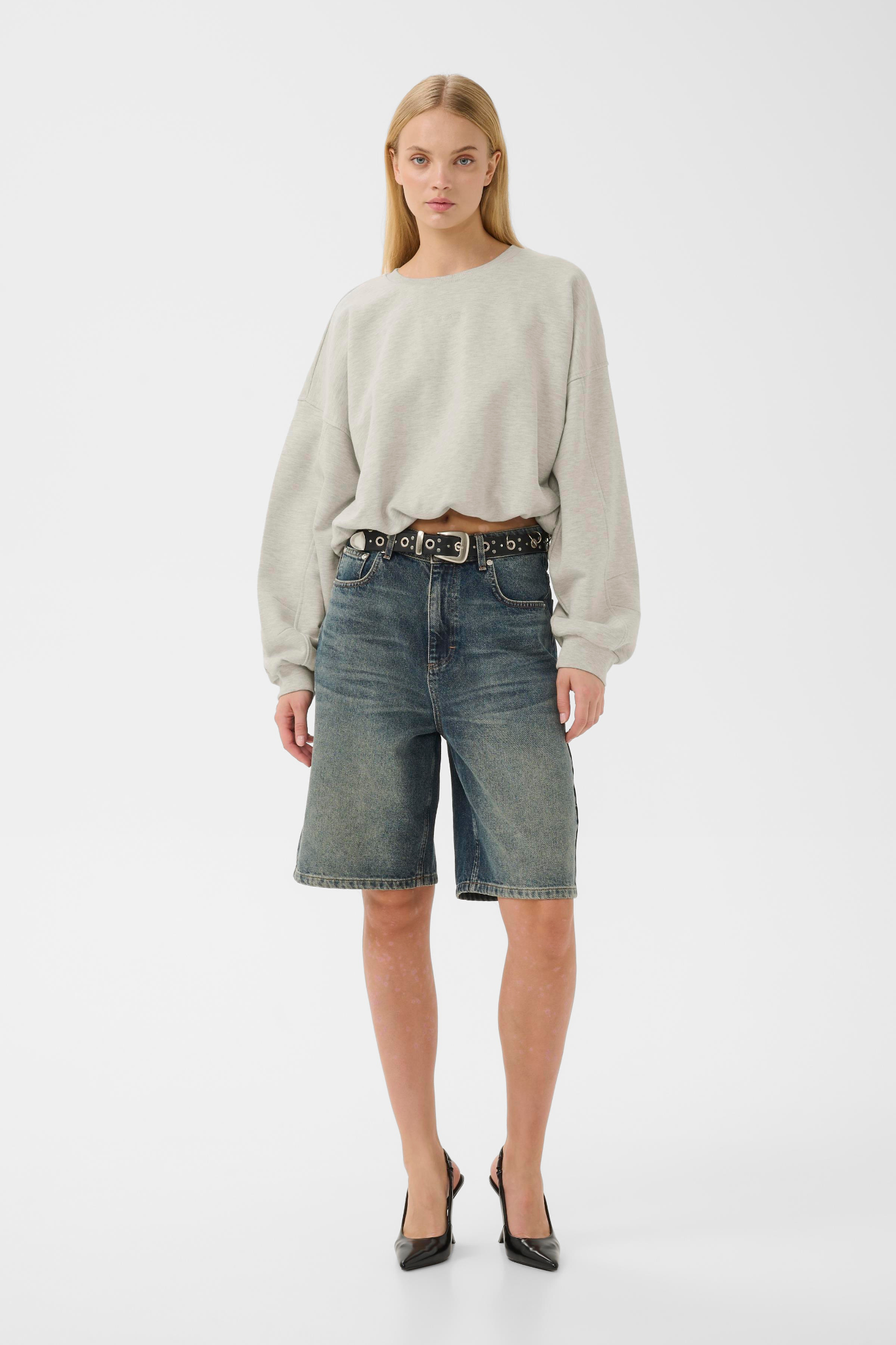 KAHLA MEL SWEATSHIRT - ULTRA LIGHT GREY