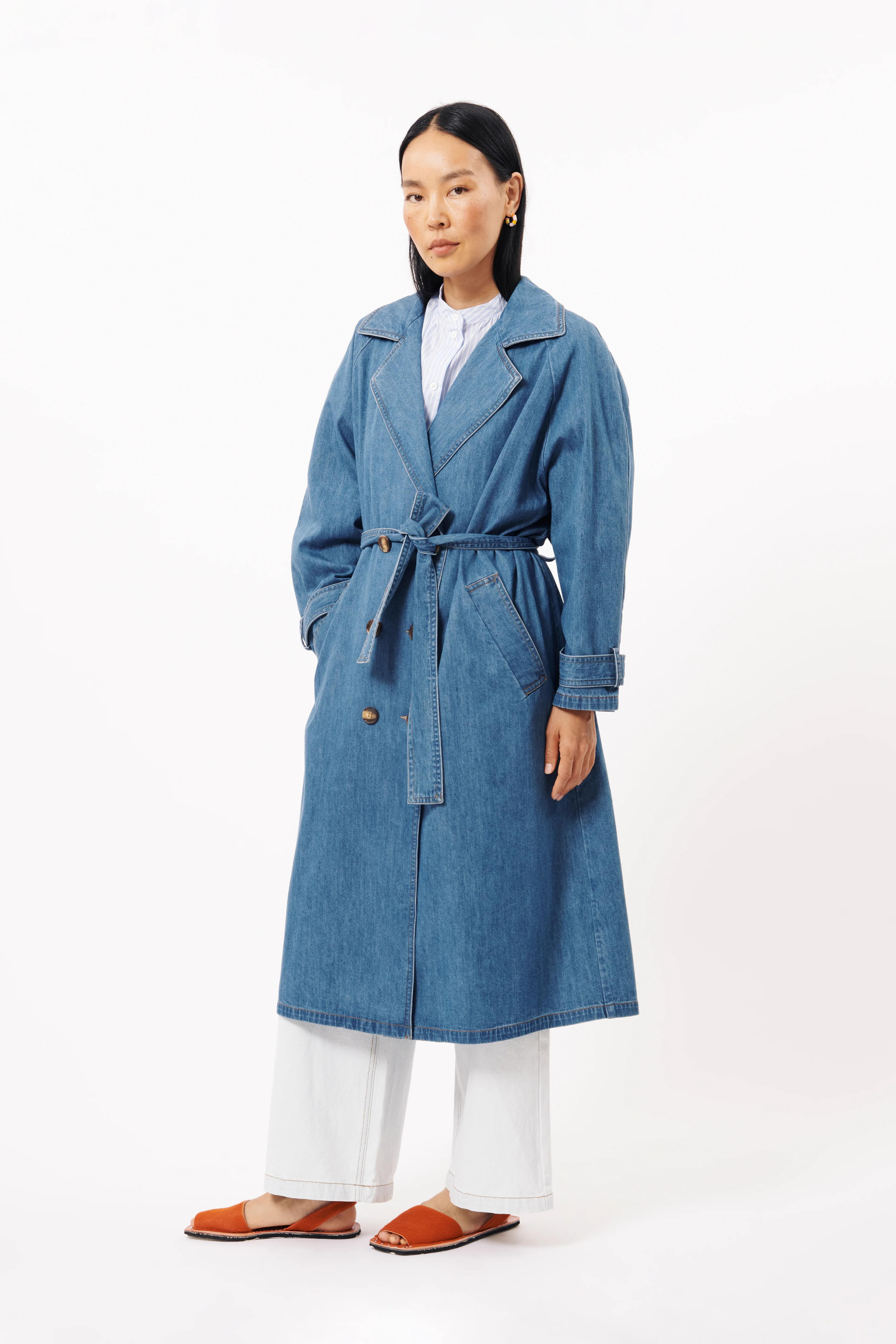DALY TRENCH COAT - BLEU JEANS