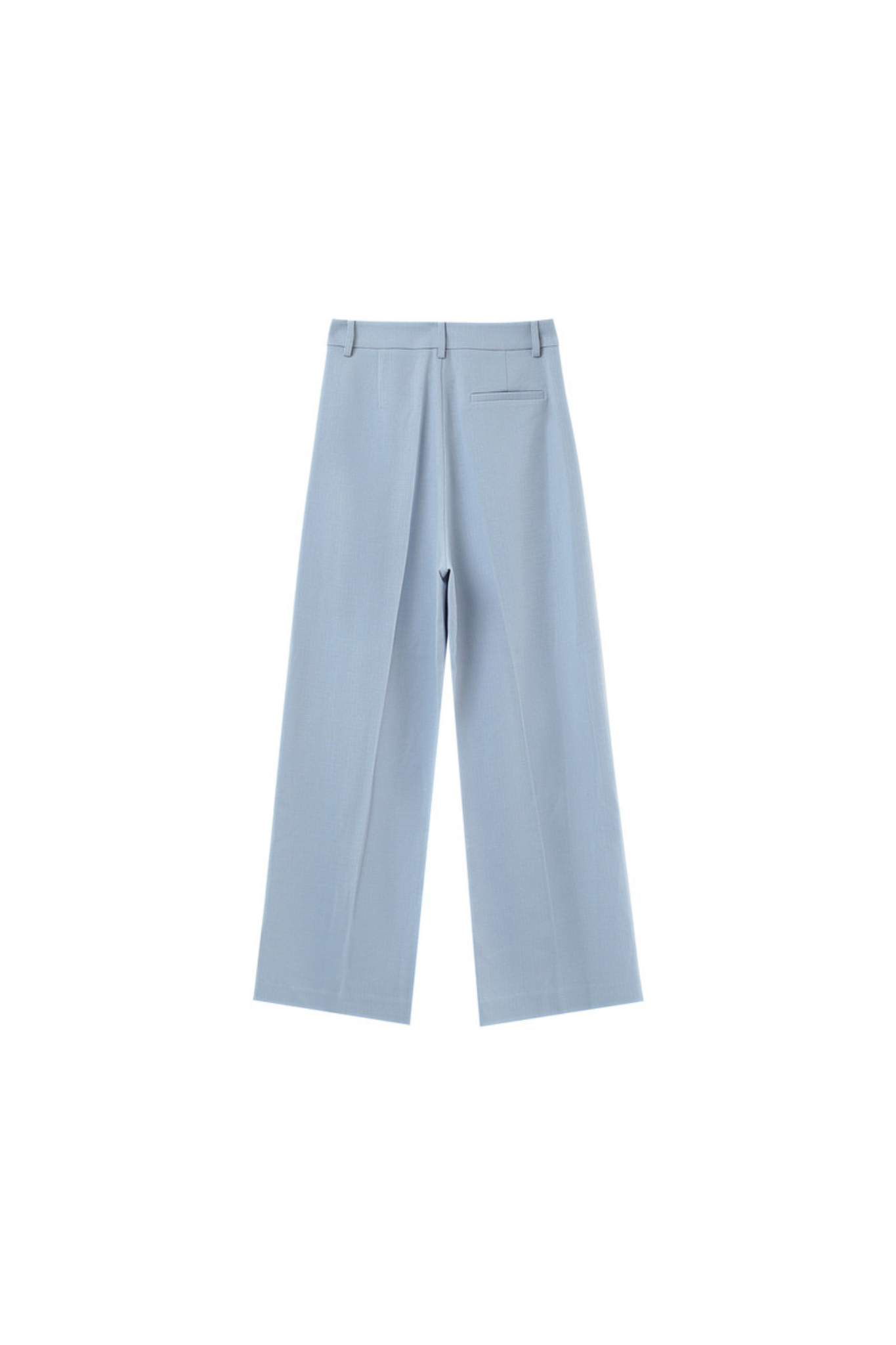 Grace & Mila pierre pants in light blue. Back flatlay view