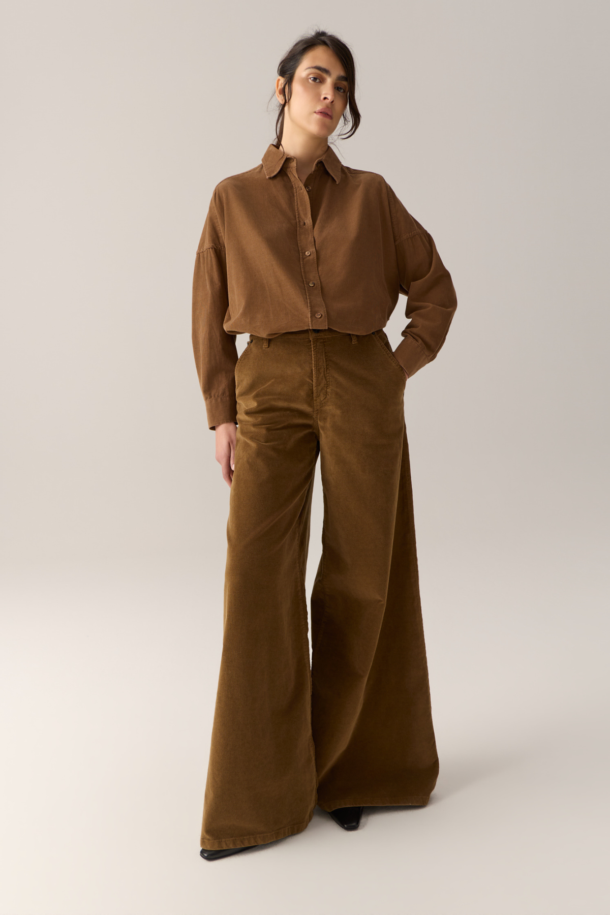 NEW MARLENE PANTS - CARAMEL CAFE