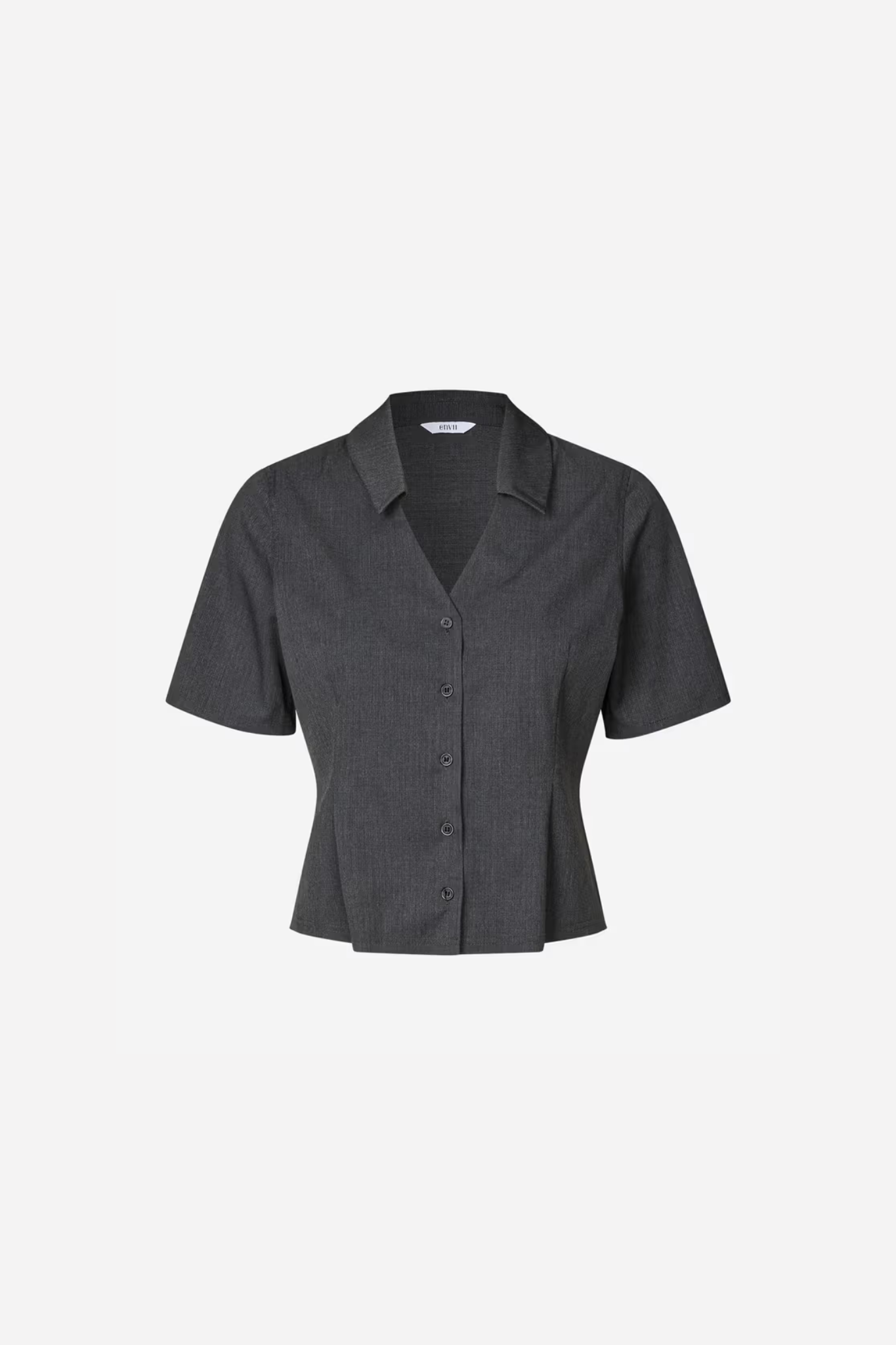 ALESSIA SS SHIRT - DARK GREY MEL