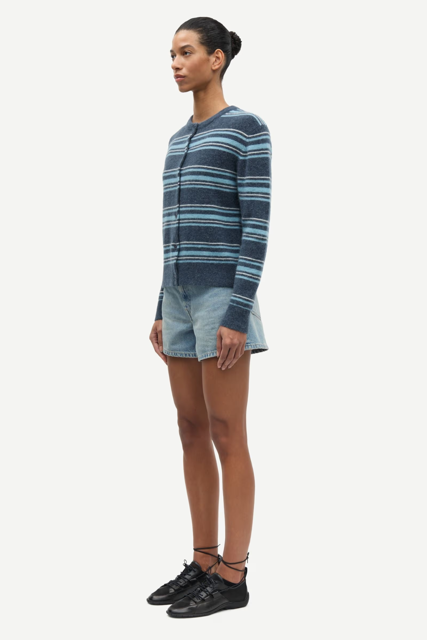 NOR SHORT CARDIGAN - OMBRE BLUE