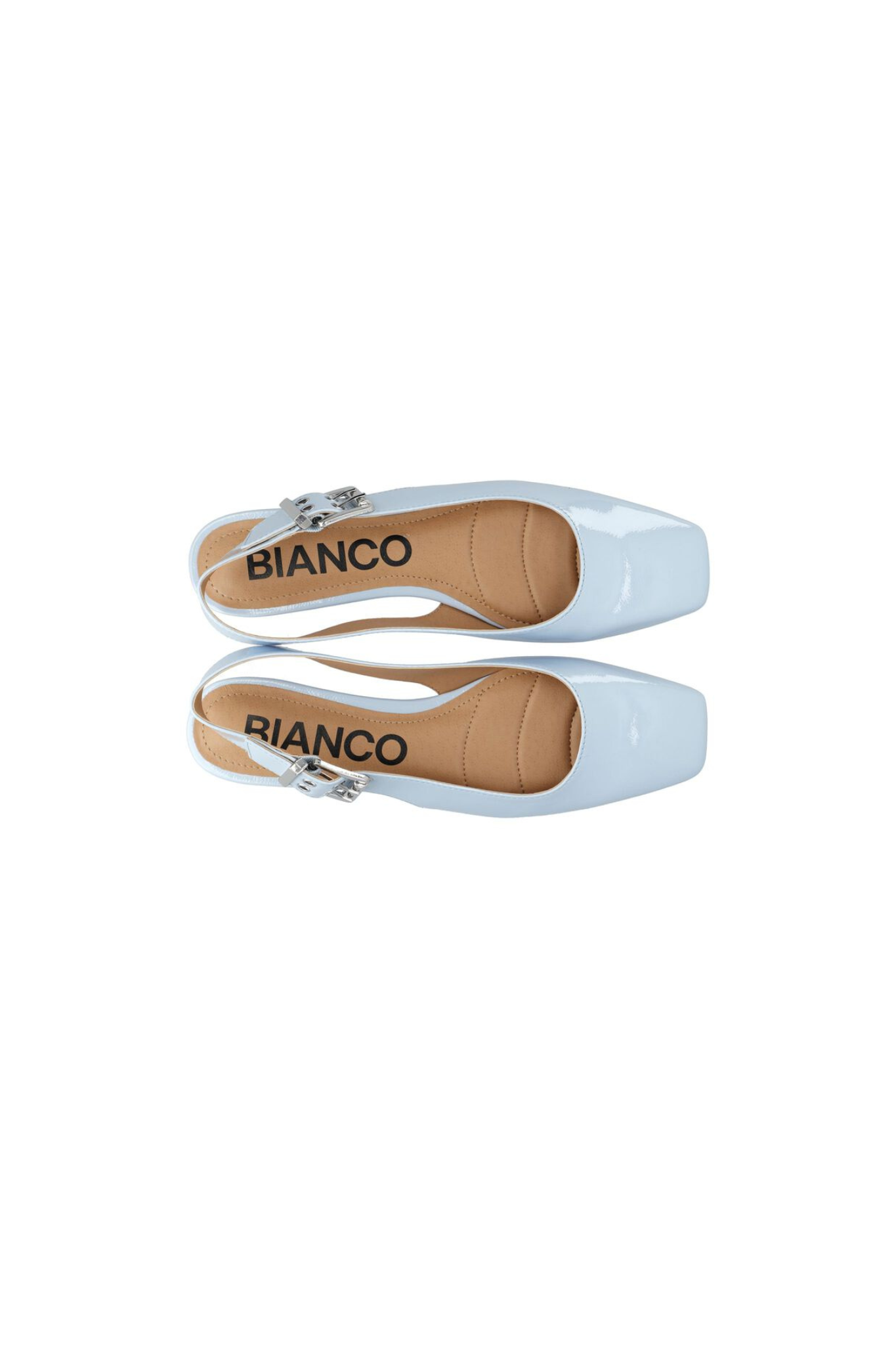 ROSE KARRE FLAT SLINGBACK SHOES - SKY BLUE PATENT