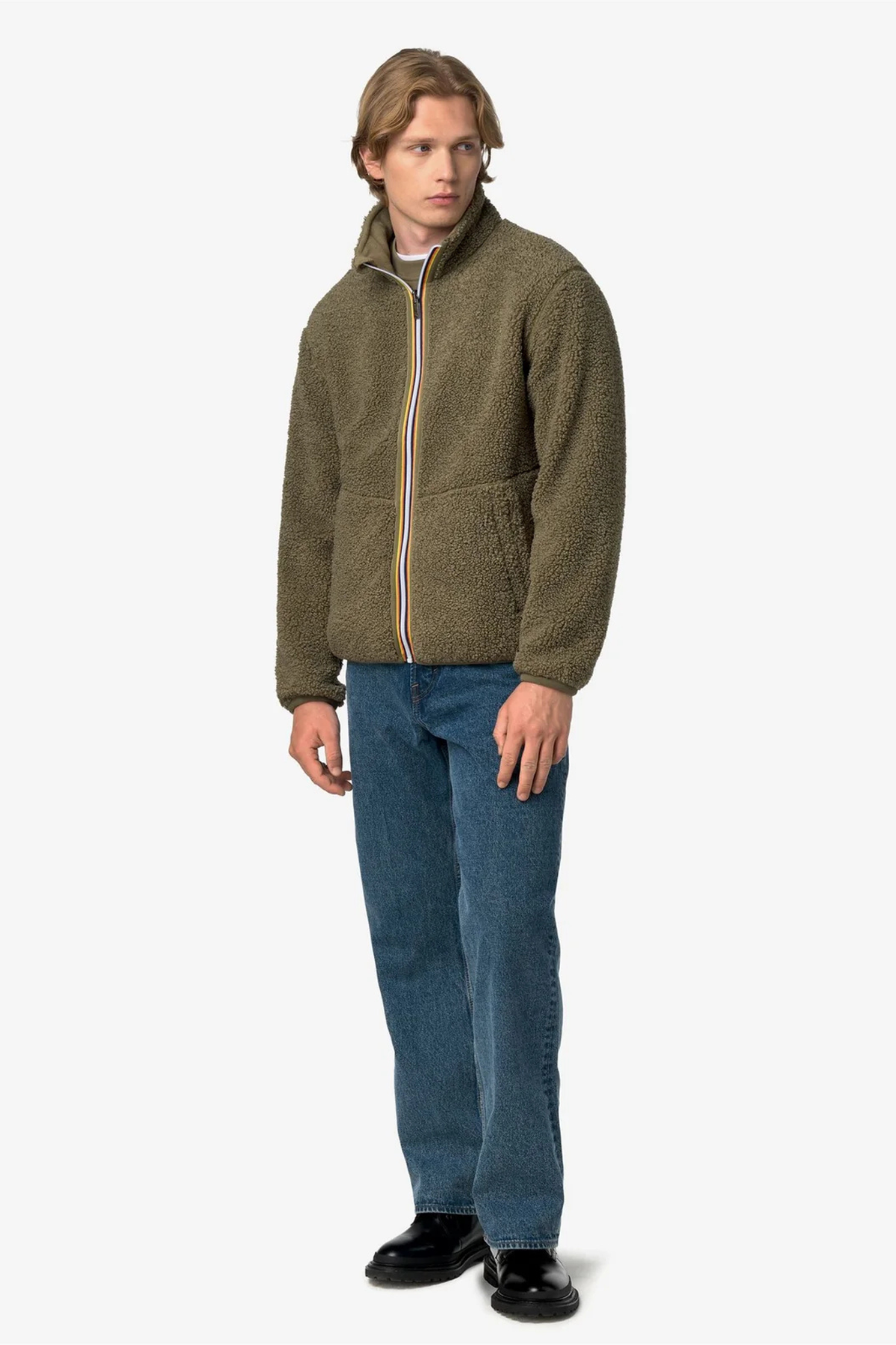 PASCAL SHERPA POLAR DUBBELE FLEECE - GREEN BALSAM / GREY ASH