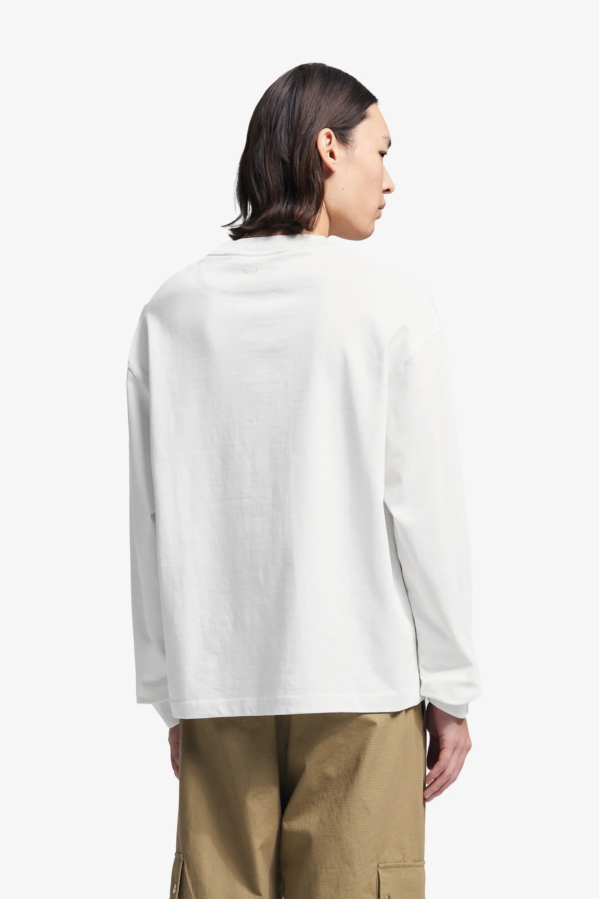 DISTRESSED SCRIPT LOGO LONGSLEEVE - OFF-WHITE