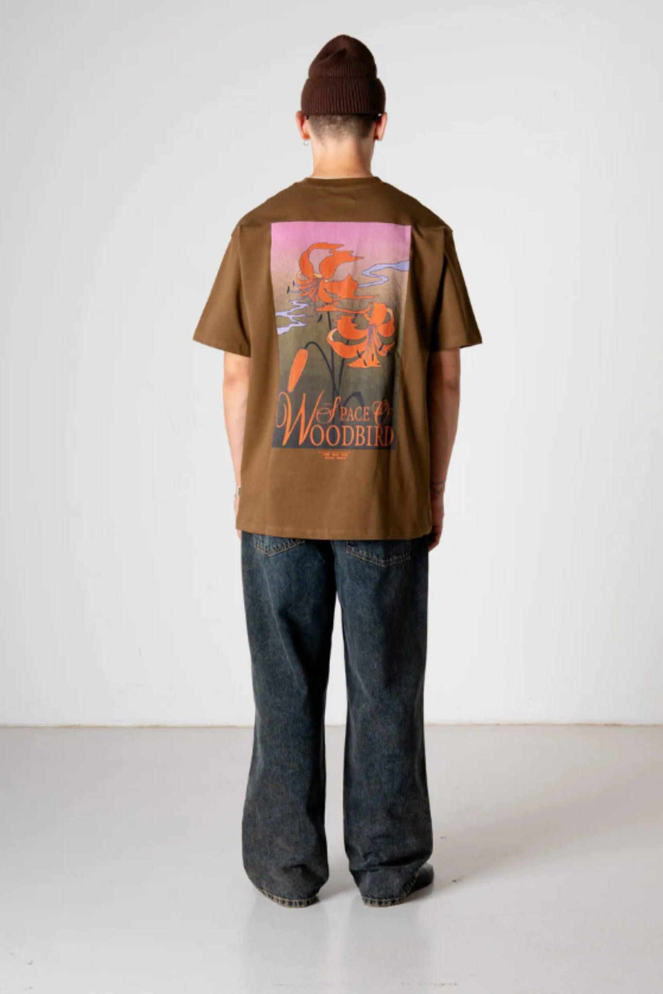 BAINE FLOWER TEE - DARK BROWN