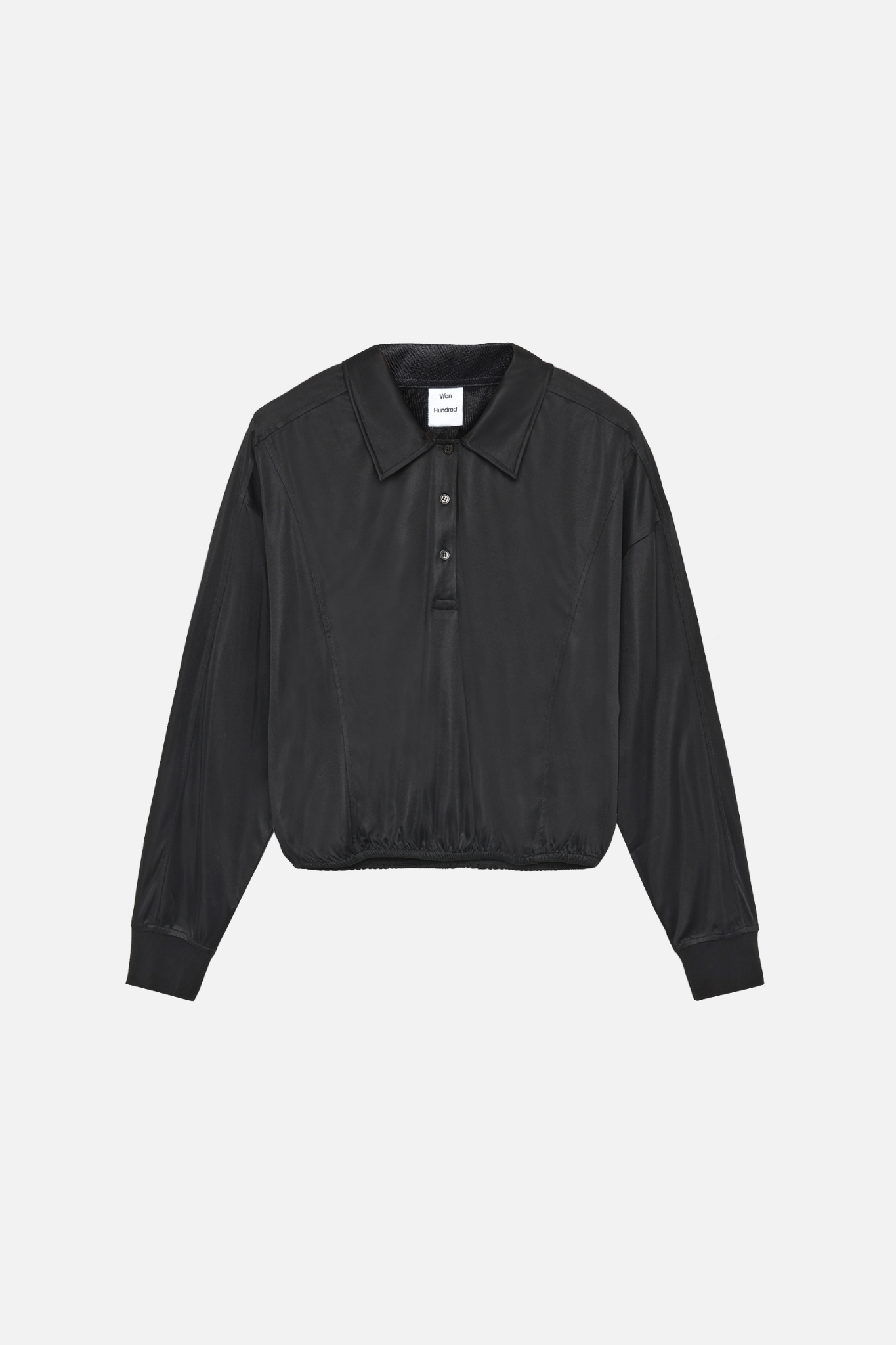 BRYN POLO SWEATER - BLACK