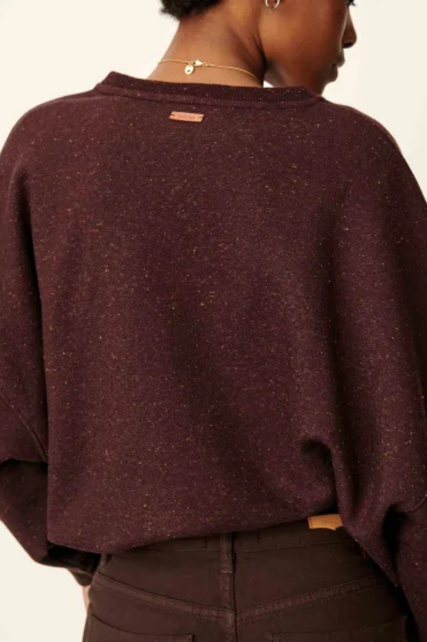 CHEBBI OVERSIZED SWEATER - GANACHE