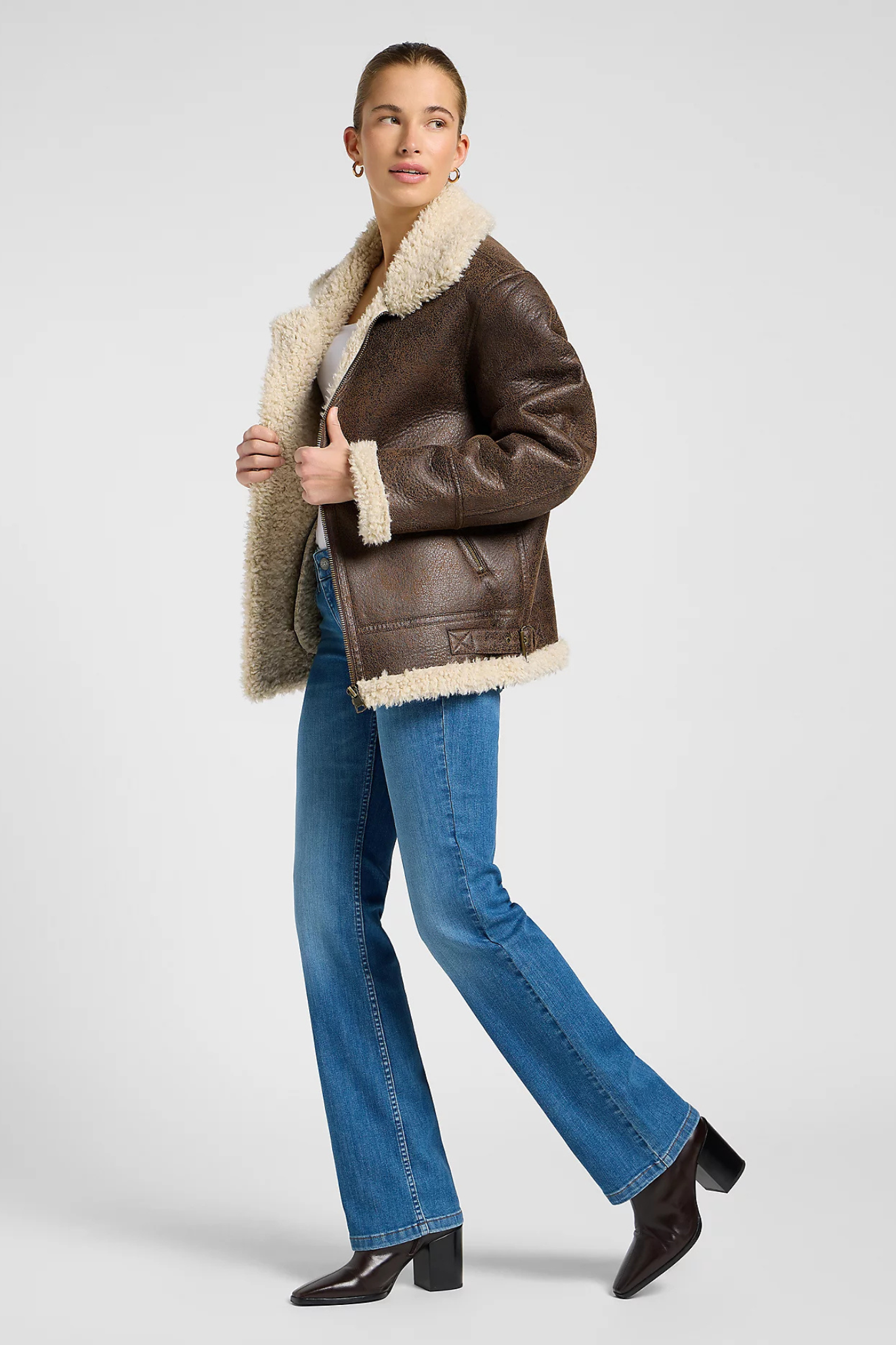 AVIATOR LUXE JACKET - BROWN