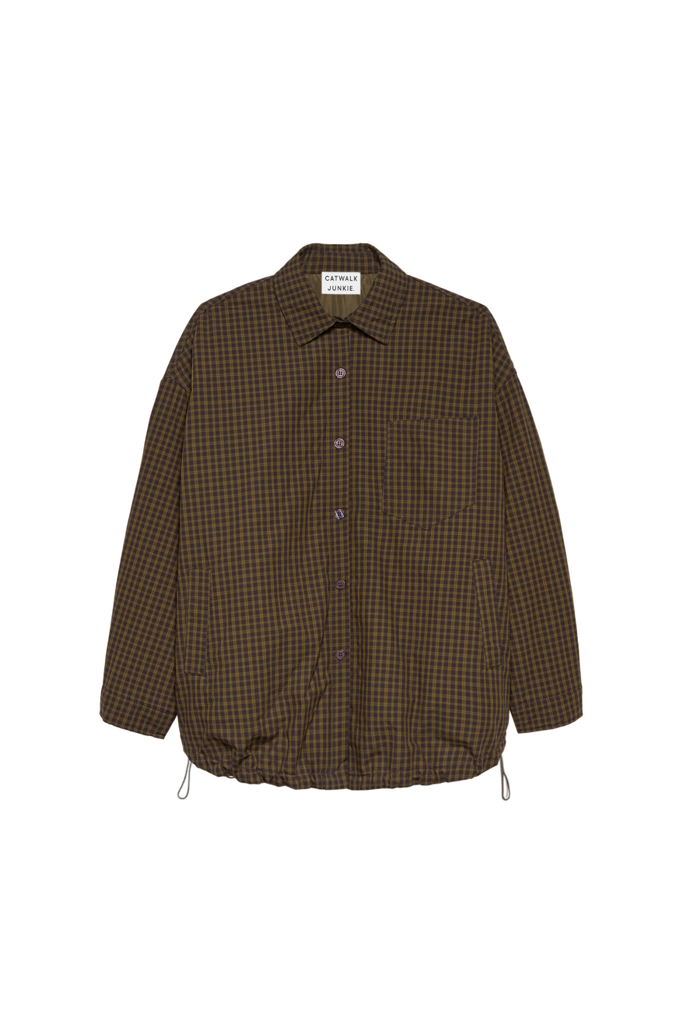 LIGHT PADDED CHECK JACKET - MOSSY