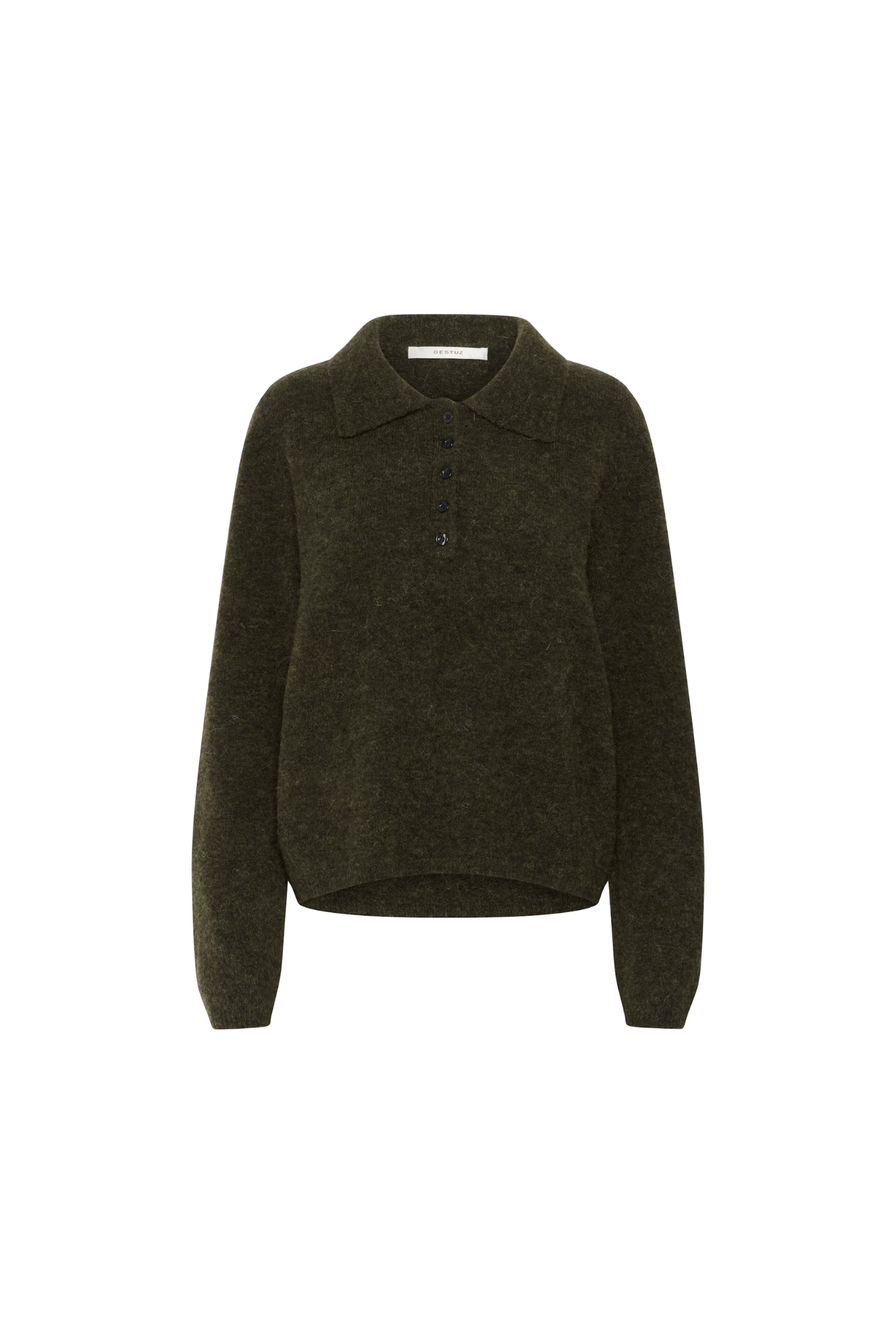 ALPHA POLO PULLOVER - OLIVE MÉLANGE