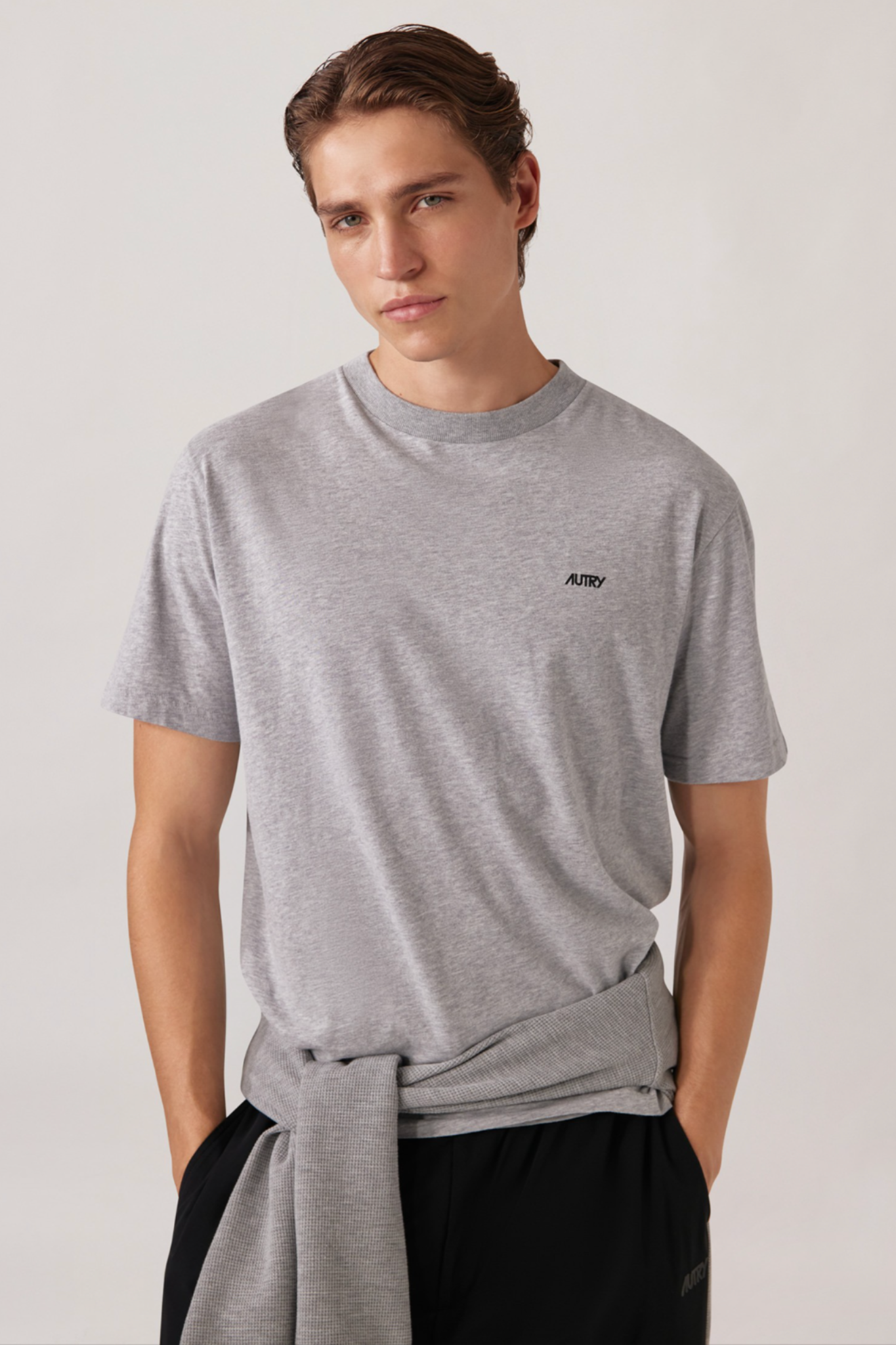 EDELWEISS BACK GRAPHIC T-SHIRT - COTTON DK MEL