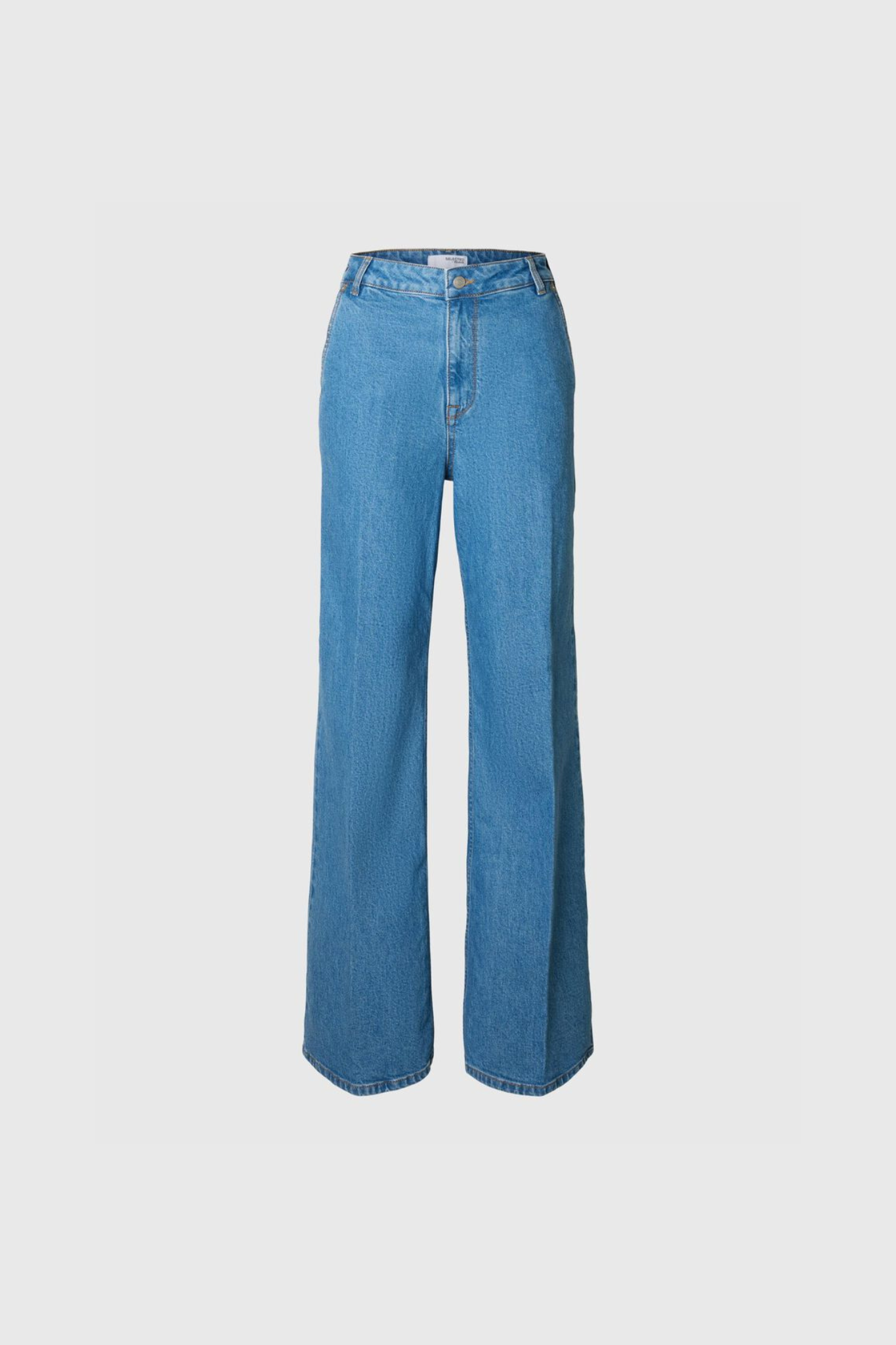 SLFEVELYN HW EXTRA WIDE JEANS - MEDIUM BLUE DENIM