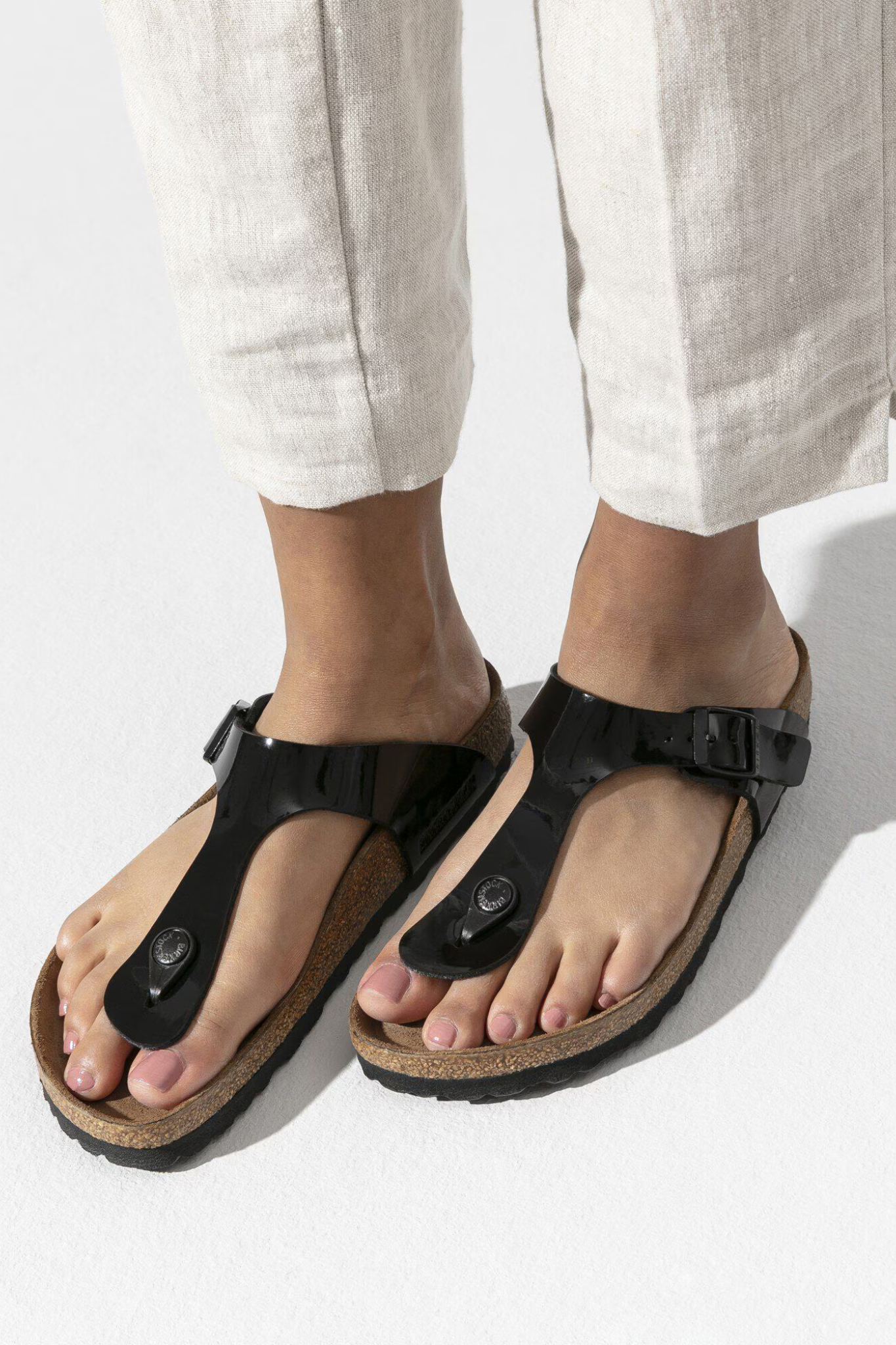 GIZEH BS WOMEN SANDALS - BLACK PANTENT
