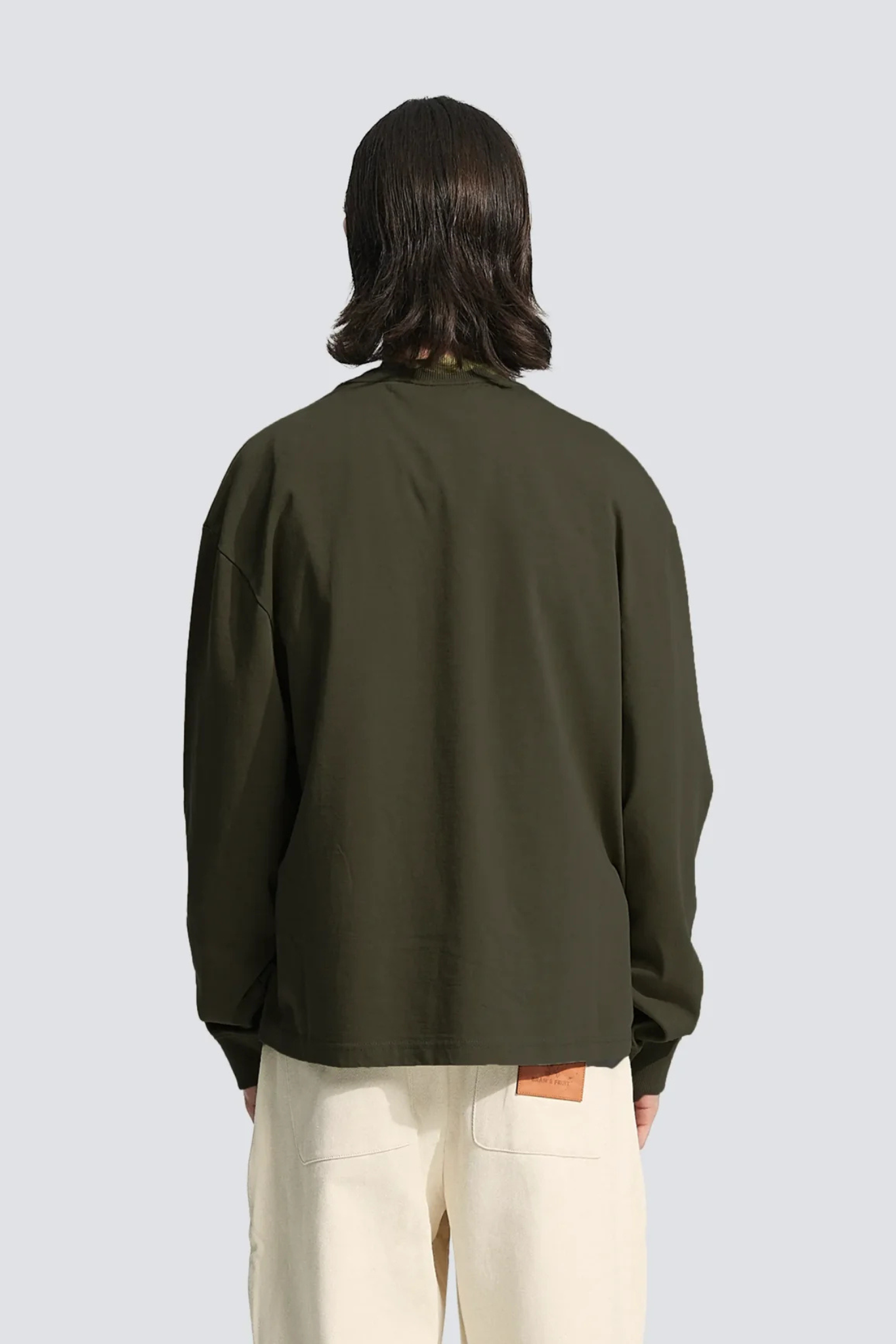GARDEN HOSE CHAIN STICH LONGSLEEVE SWEATSHIRTS - SOLID CHARCOAL