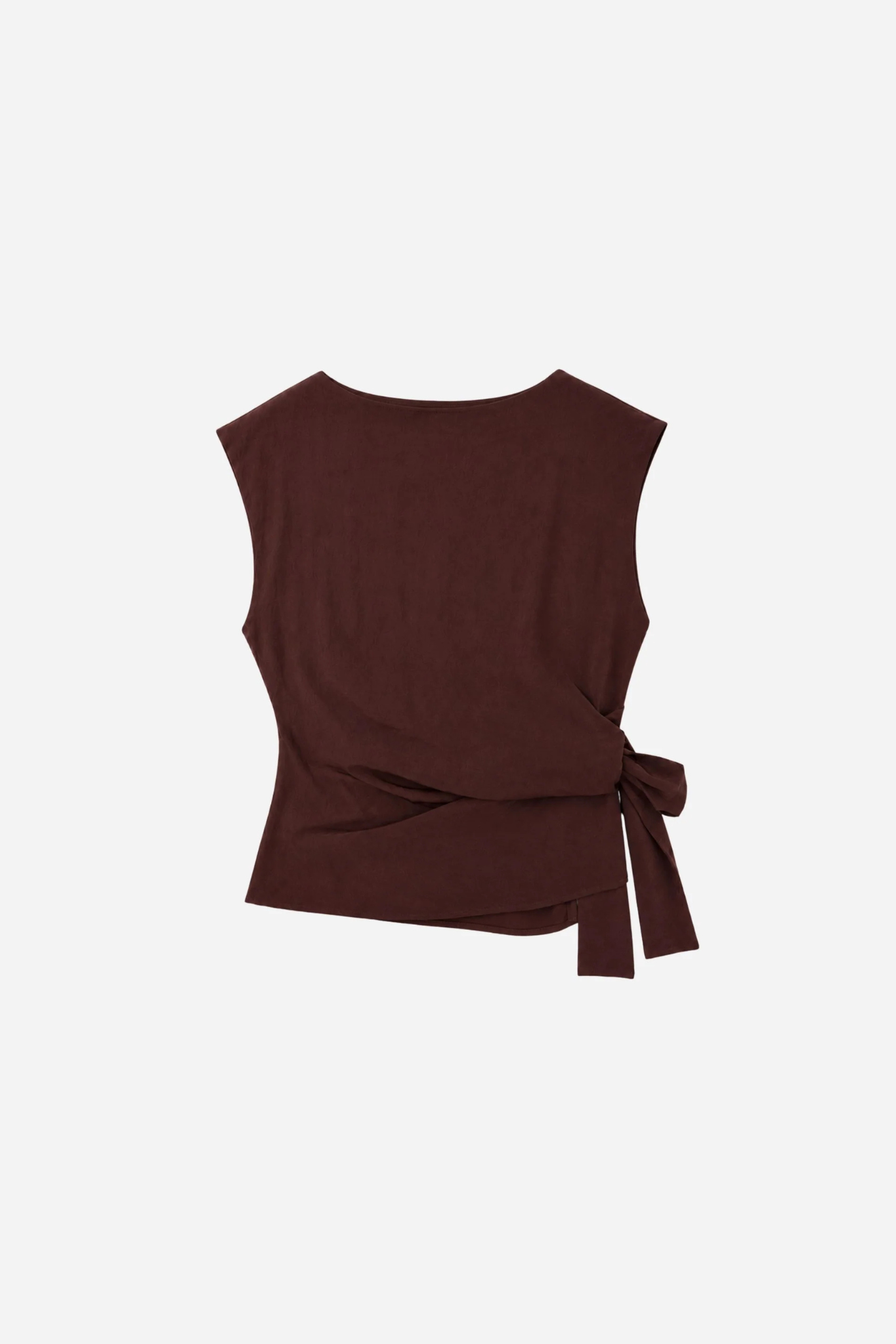 MADDIE TIE TOP - BORDAUX