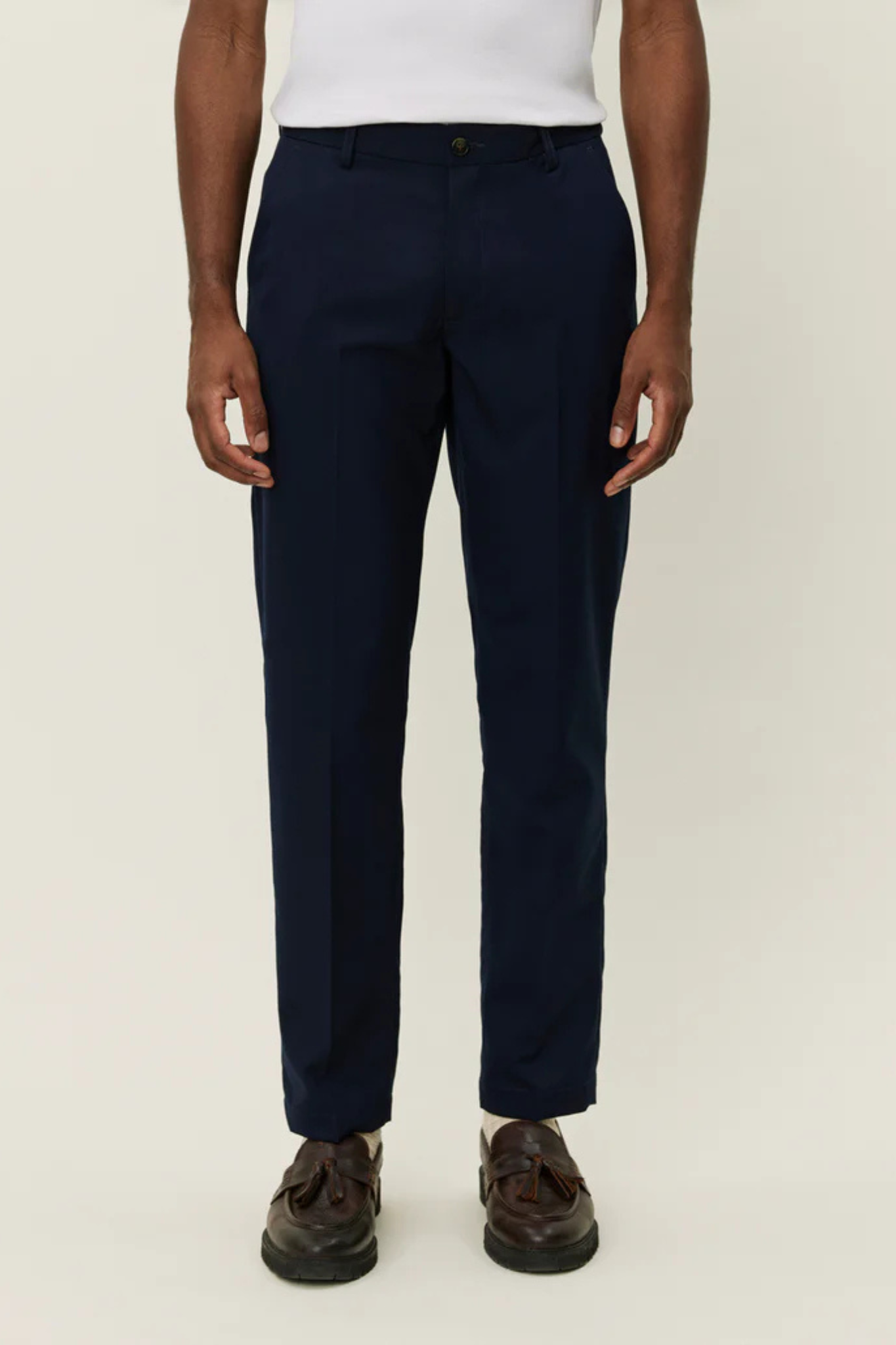 COMO REG SOLID SUIT PANTS - DARK NAVY
