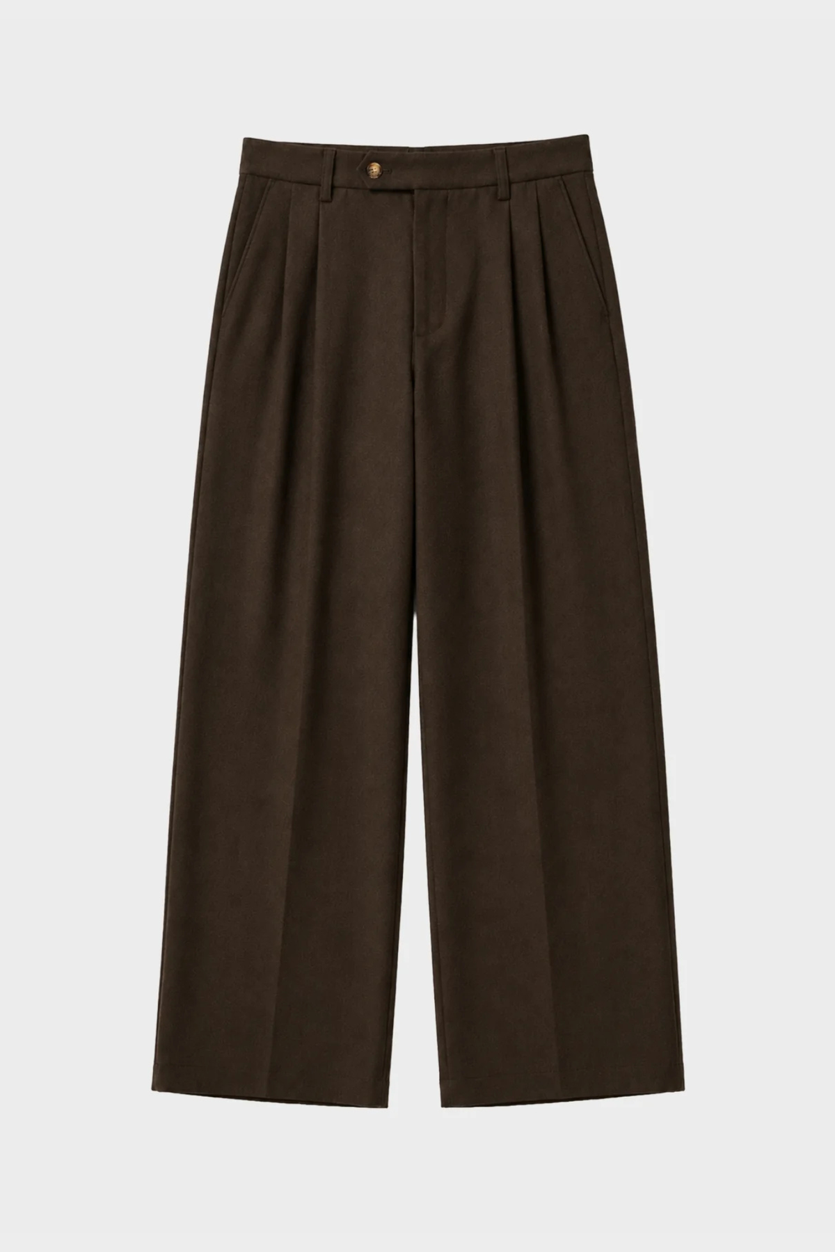 REVIVAL PLEATED PANTS - BROWN