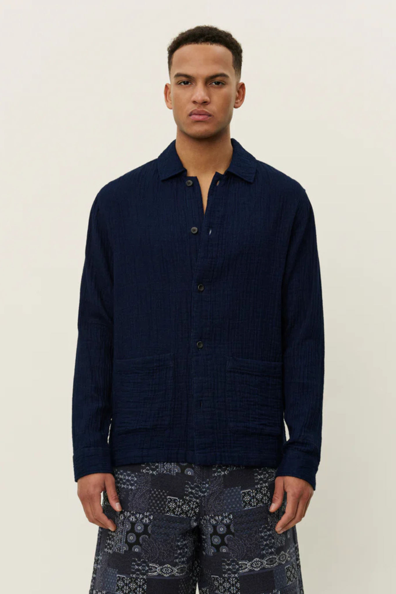 MILIAN INDIGO OVERSHIRT - DARK NAVY