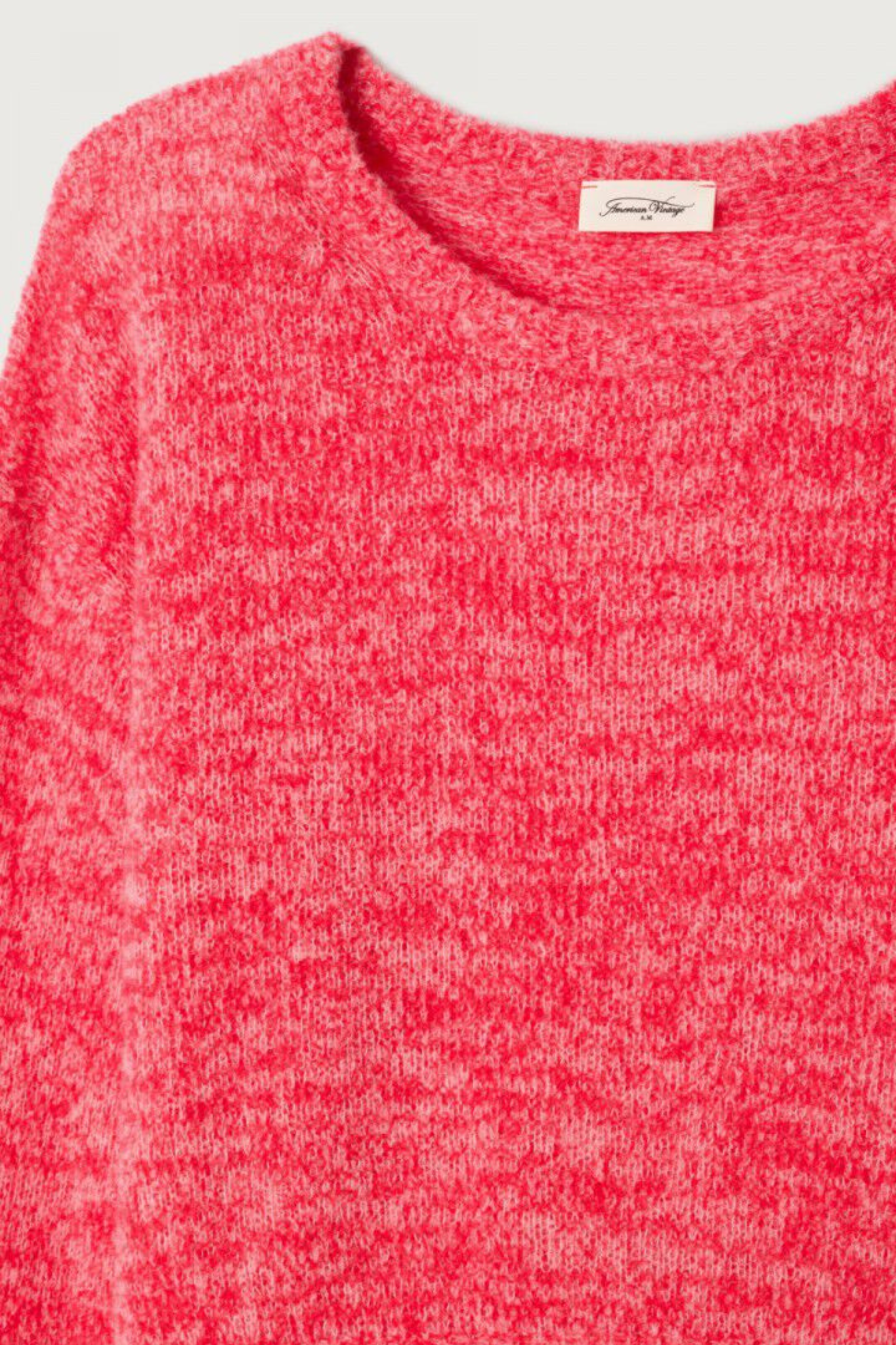 NUGGY SWEATER WOMEN - FLUORESCENT STRAWBERRY MELANGE