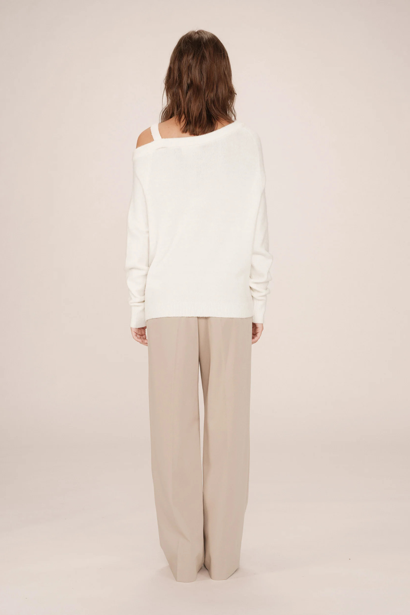 SAMANTHA OFF SHOULDER SWEATER - IVOIRE