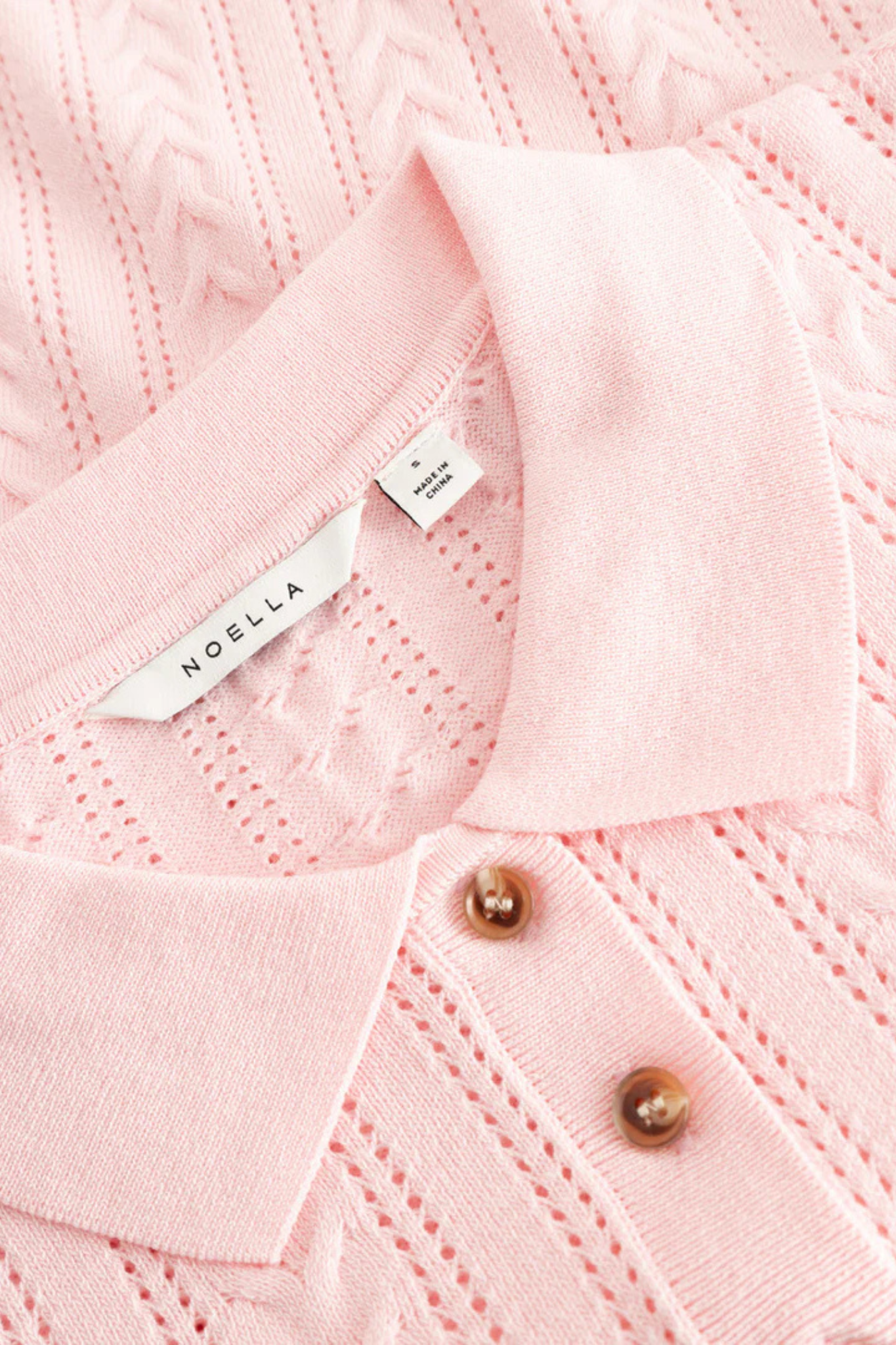 MECCA KNIT POLO - BABY PINK