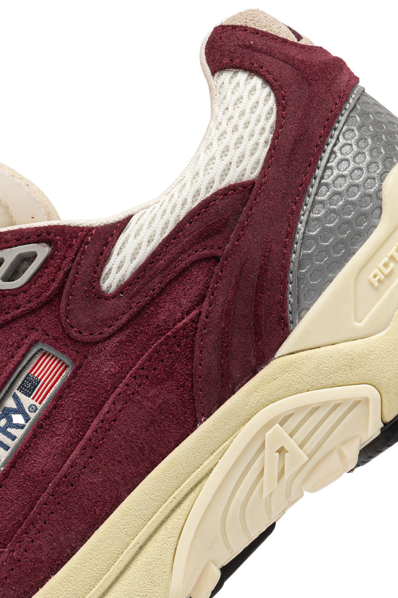 HYLW-UM12 - HYPERWAY LOW WOMEN SNEAKERS - SUEDE/MESH WINERY/SILV