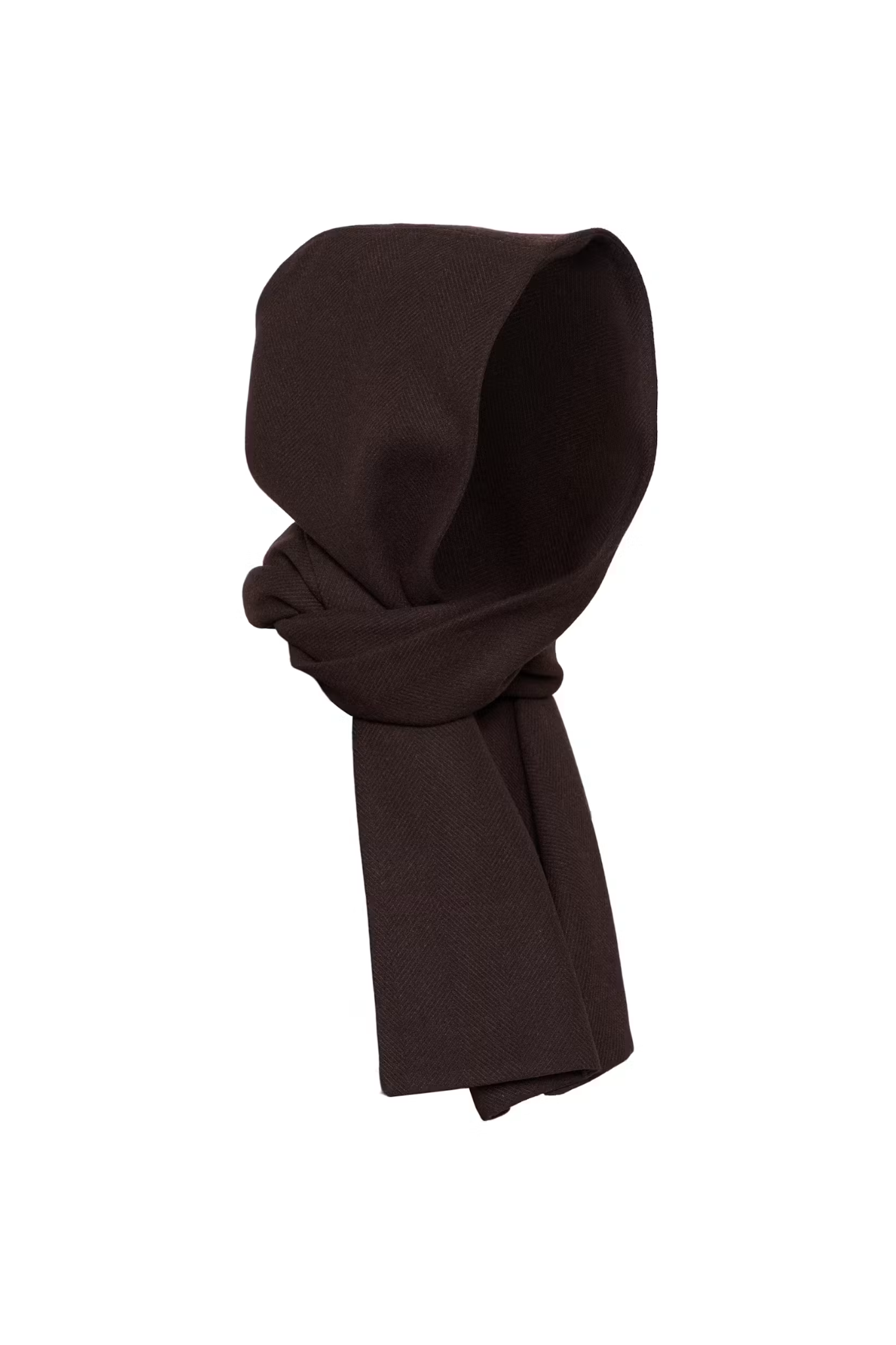 VENJA HOOD SCARF - GANACHE