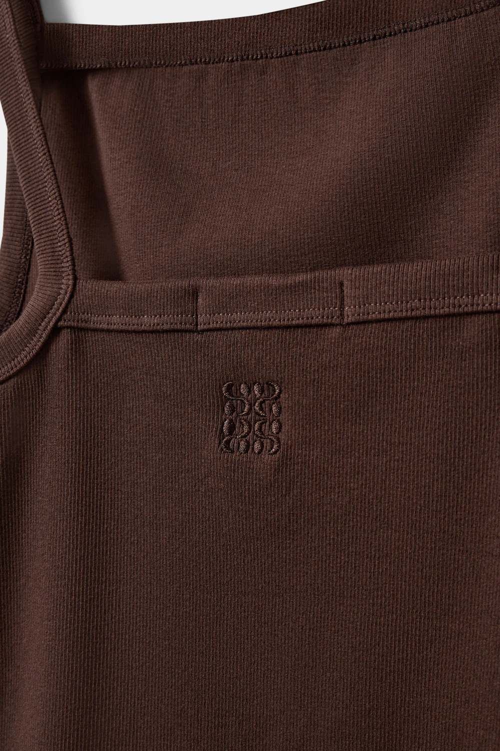 BREE RIB TANK TOP - INTENSE BROWN