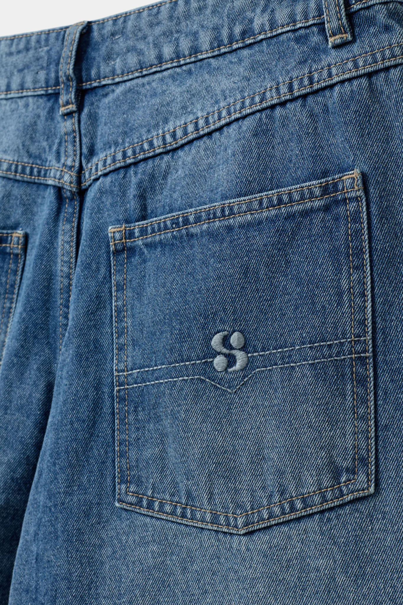 STOKE OVERSIZED SHORTS - DENIM BLUE