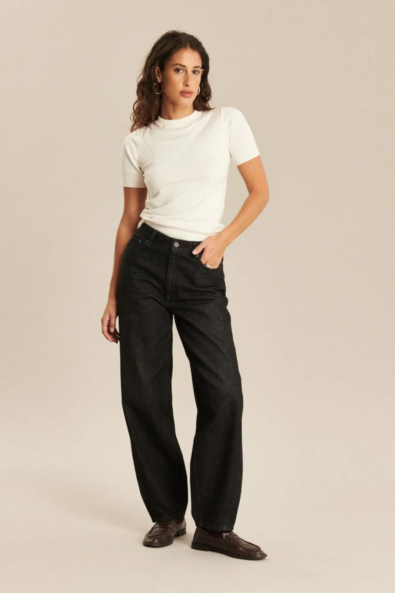 OLSEN DENIM JEANS - DARK GREY BL 70