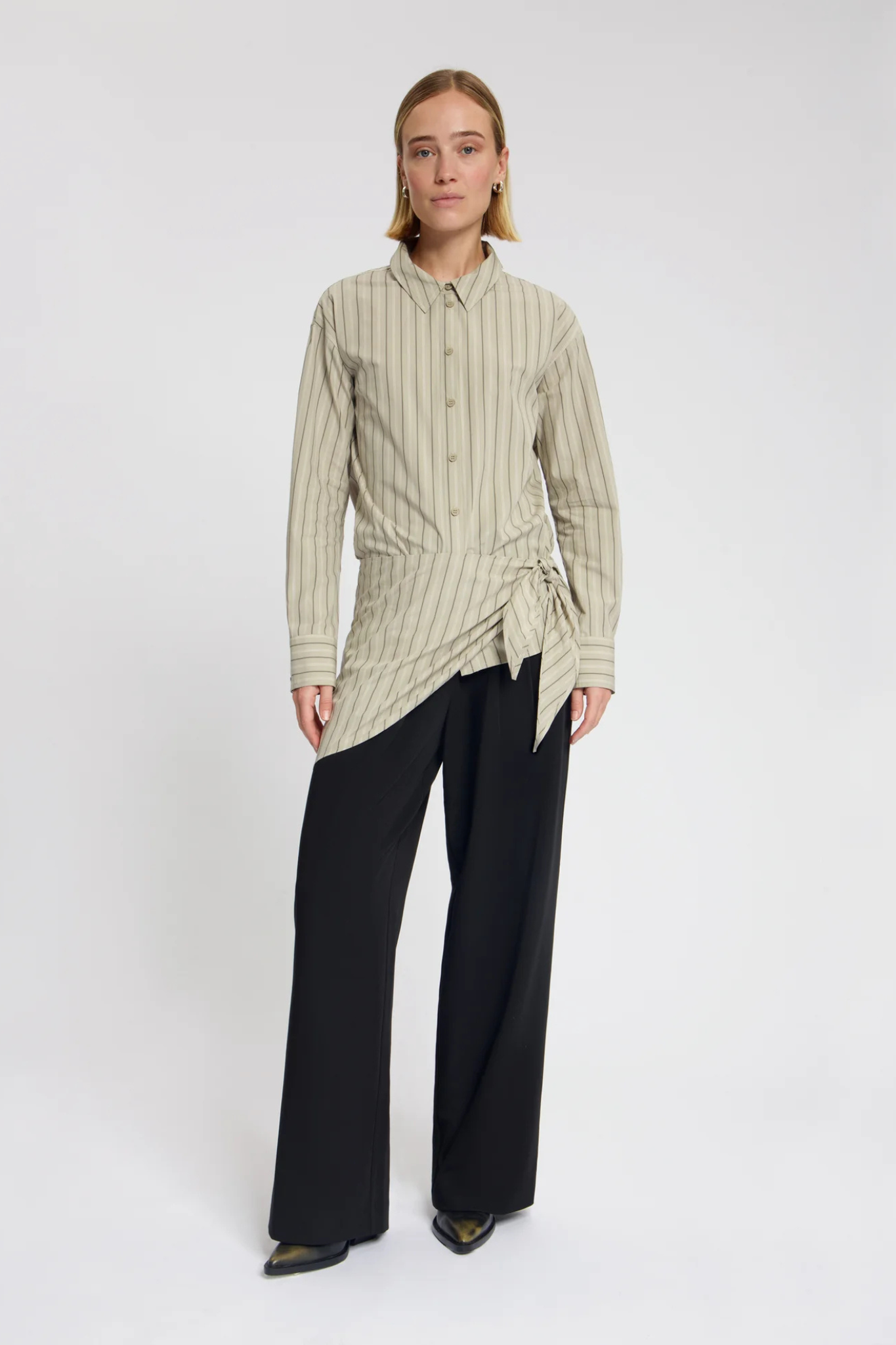 GRACE BLOUSE - BEIGE STRIPE