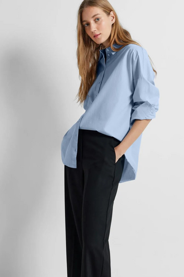 SLFDINA-SANNI LS SHIRT - CASHMERE BLUE