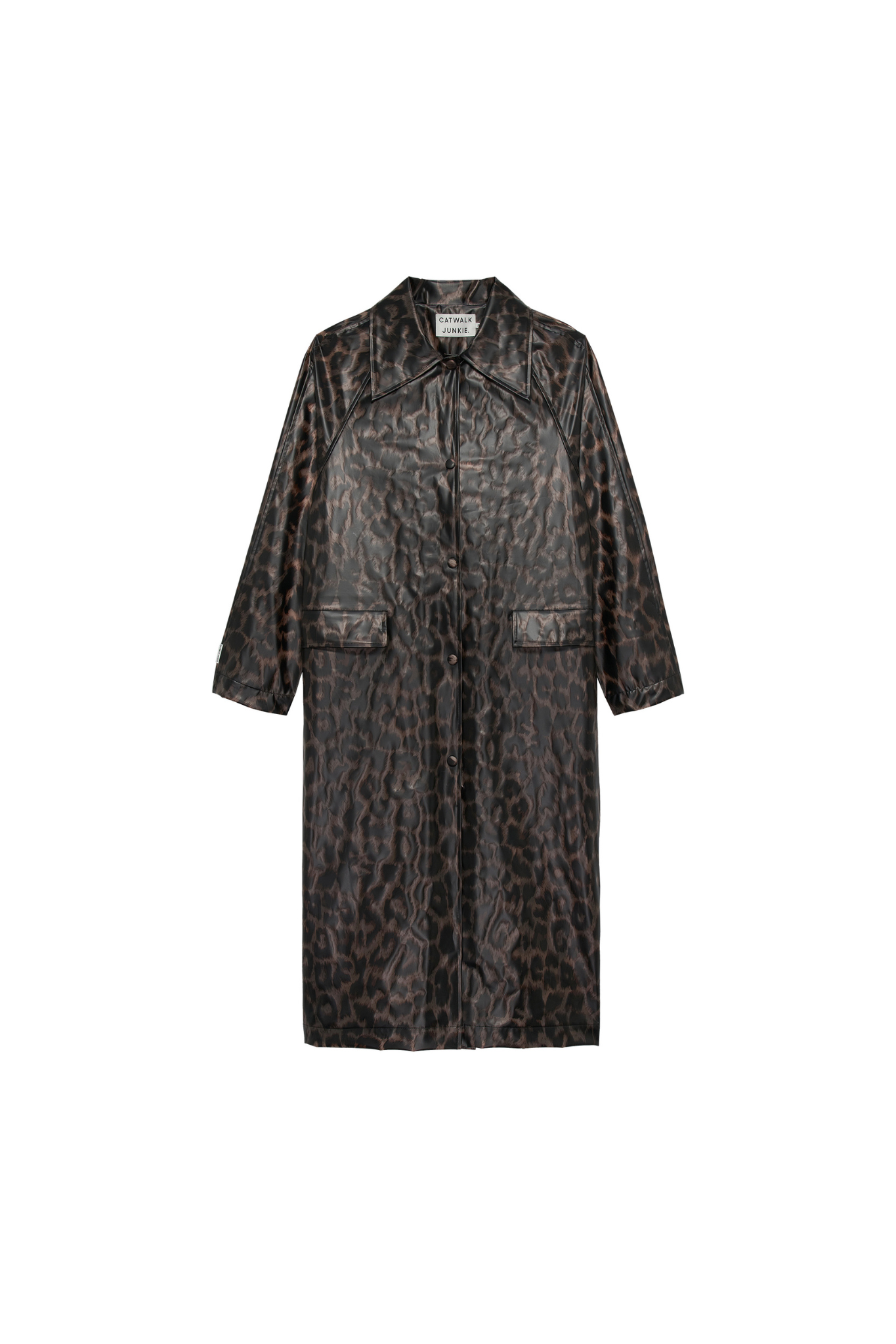 LEOPARD RAIN COAT - GREY MORN