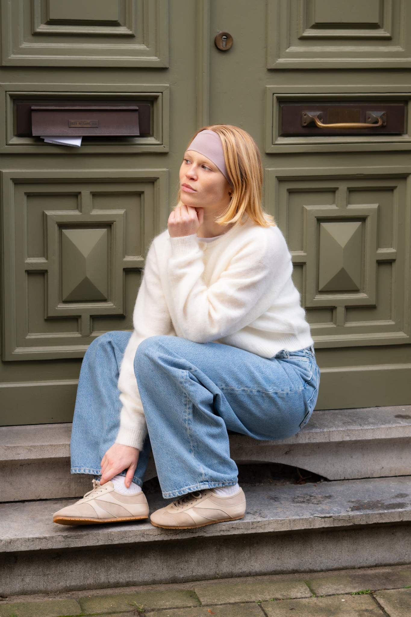 CPH717 LEATHER MIX SHOES WOMEN - SAND