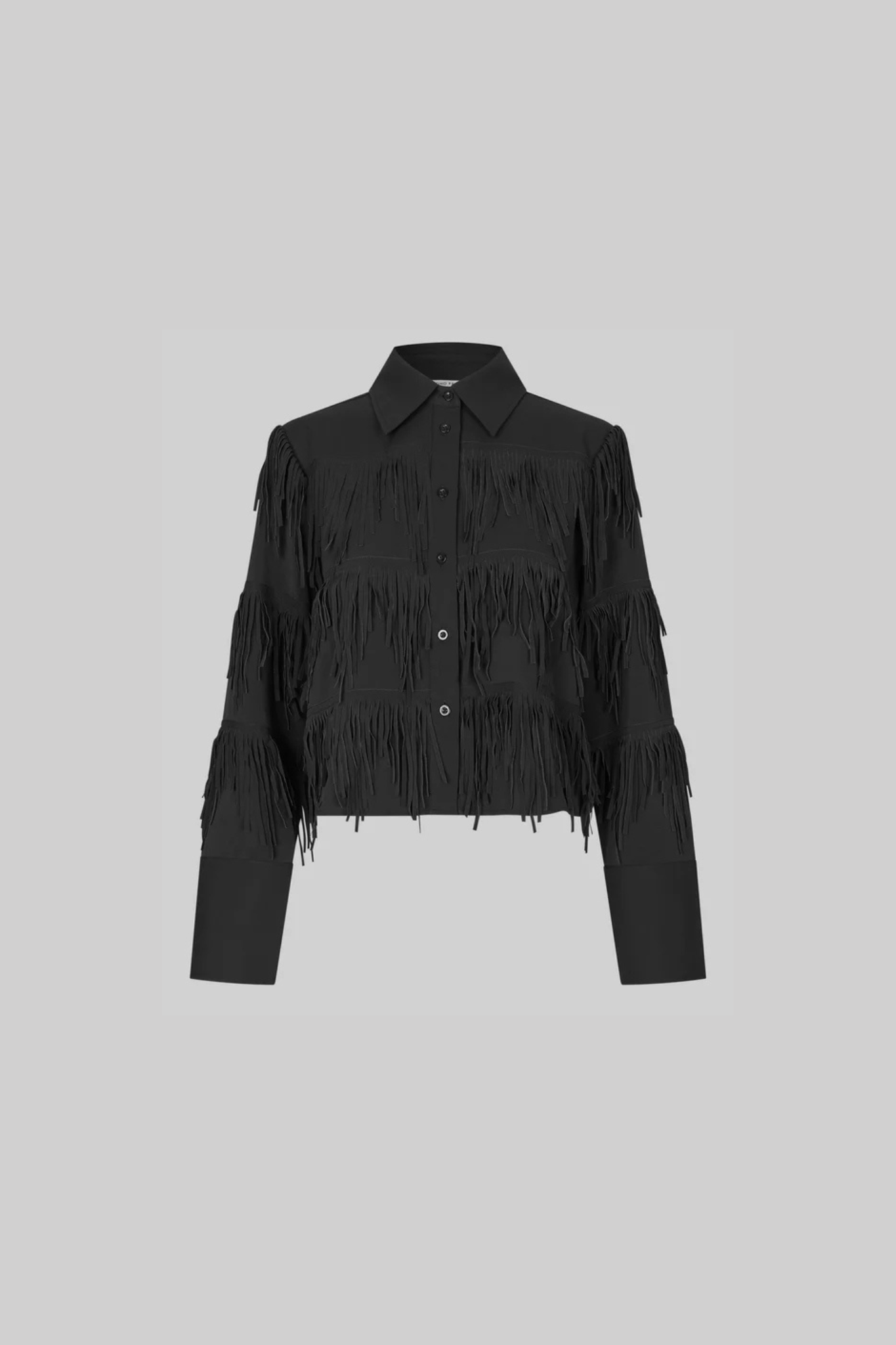 DANCING CROPPED SHIRT - BLACK