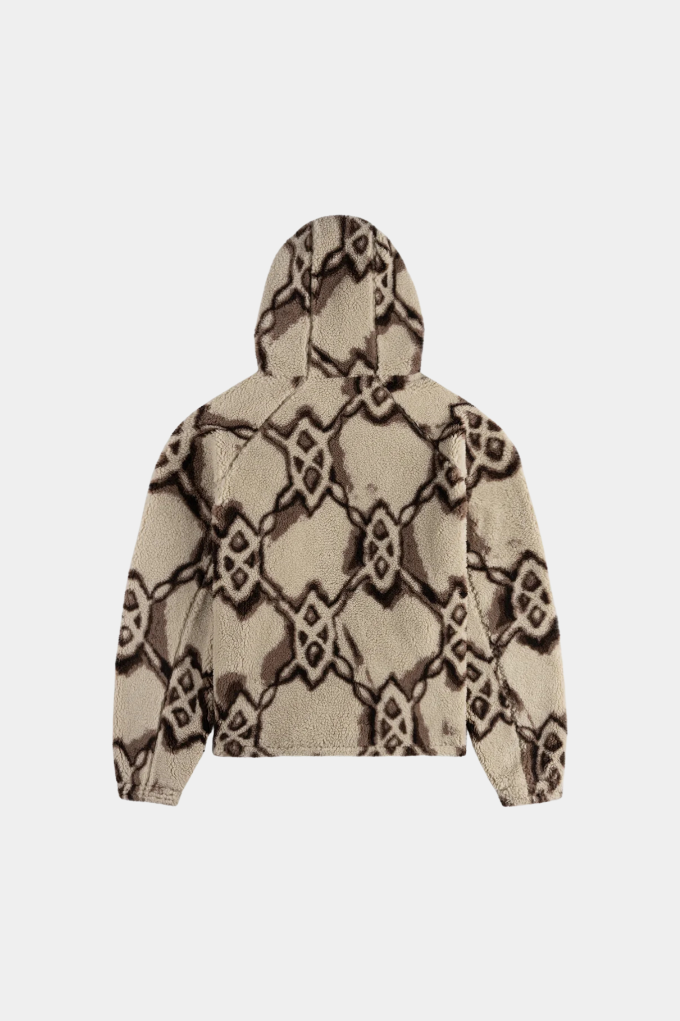 BURNED SHIELD SHERPA JACKET - OFF WHITE