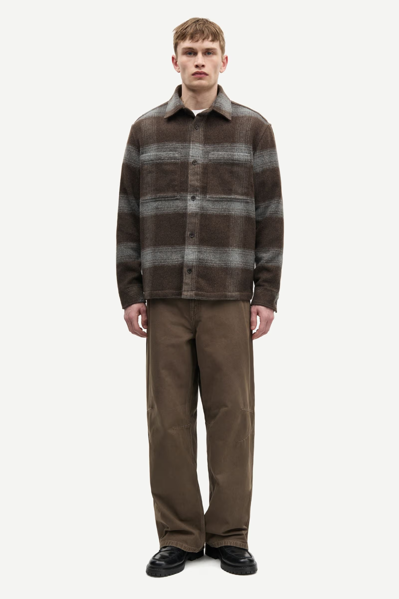 CASTOR X B OVERSHIRT - BROWN MELANGE CH