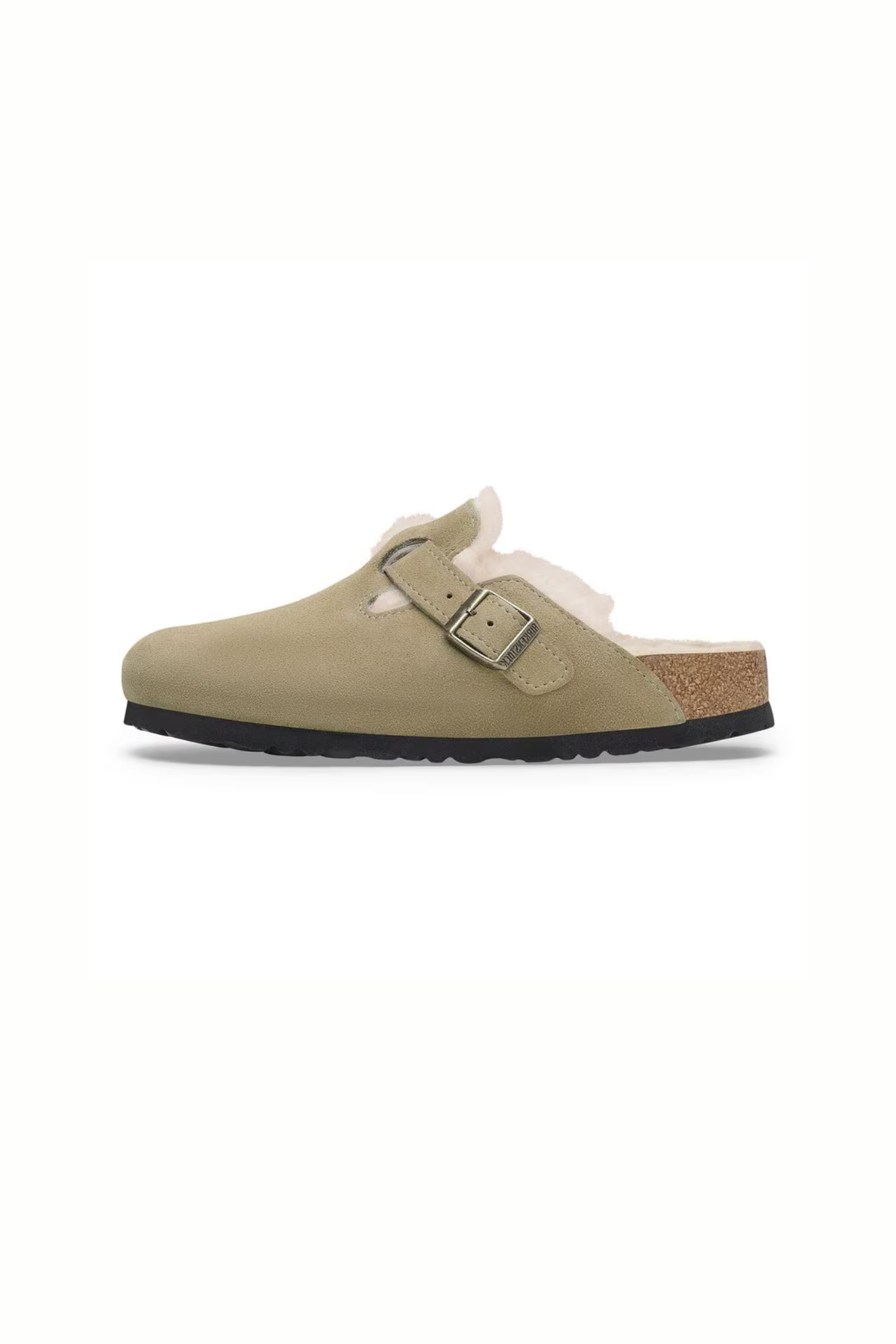 BOSTON VL/SHEARLING  SANDALS - TAUPE