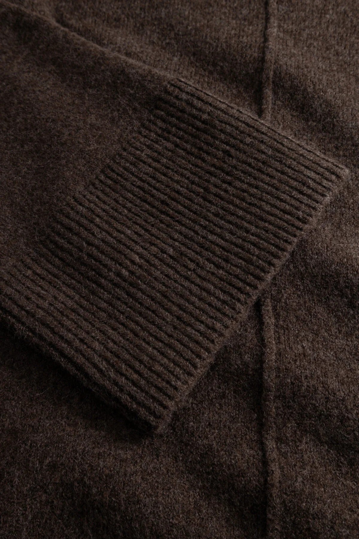 MAIDIE GEBREID VEST - CHOCOLADE MELANGE