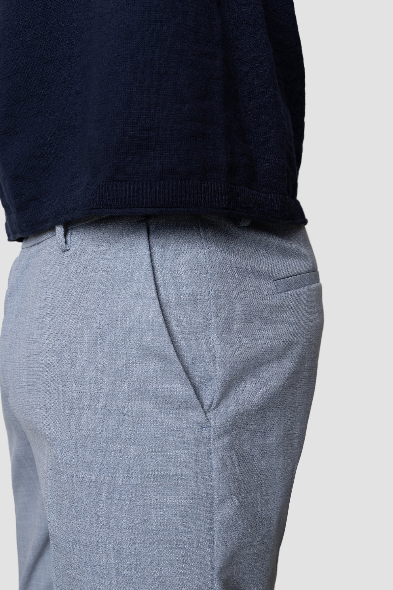 THOMAS KNITTED POLO - NAVY