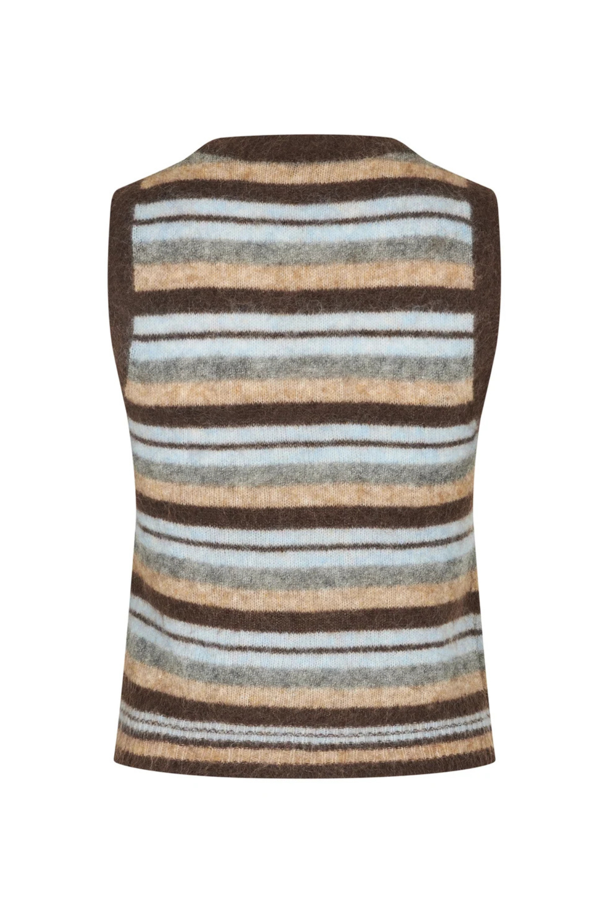 TOP À RAYURES FLAVIN FRIDAY - RAYURES MULTICOLORES MARRON