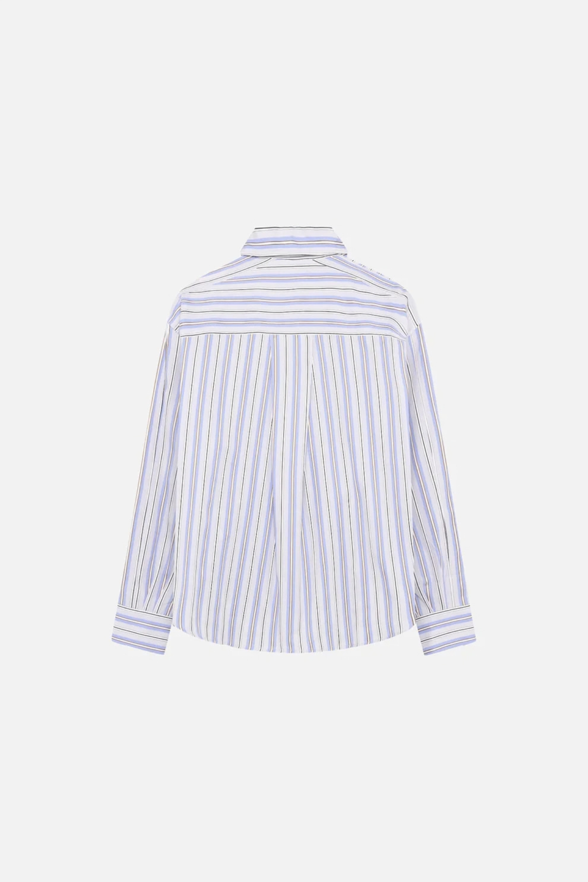 LENOA PANEL STRIPE SHIRT - MICRO SHIP GREY COMB
