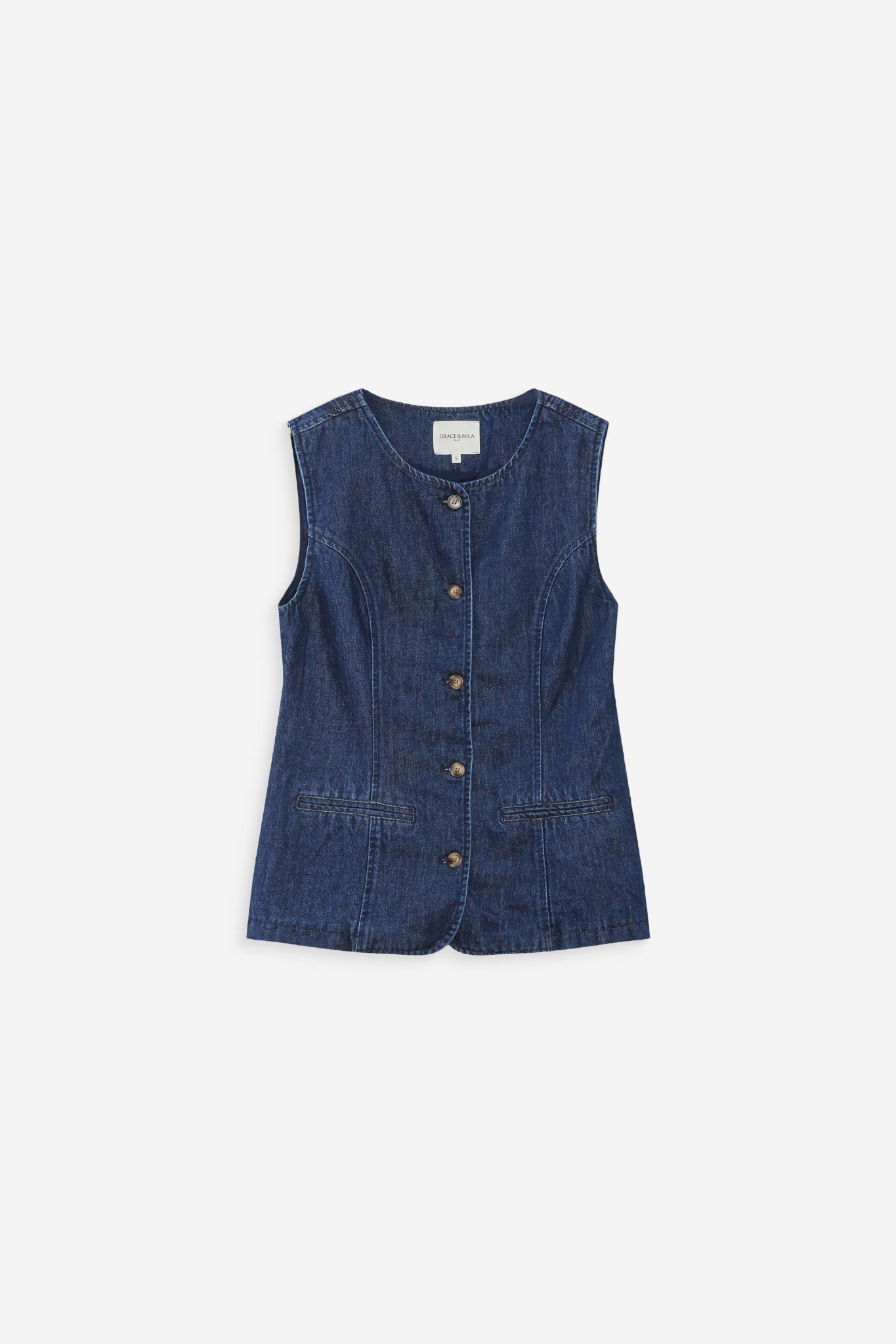 VALLON  VEST - MEDIUM BLUE