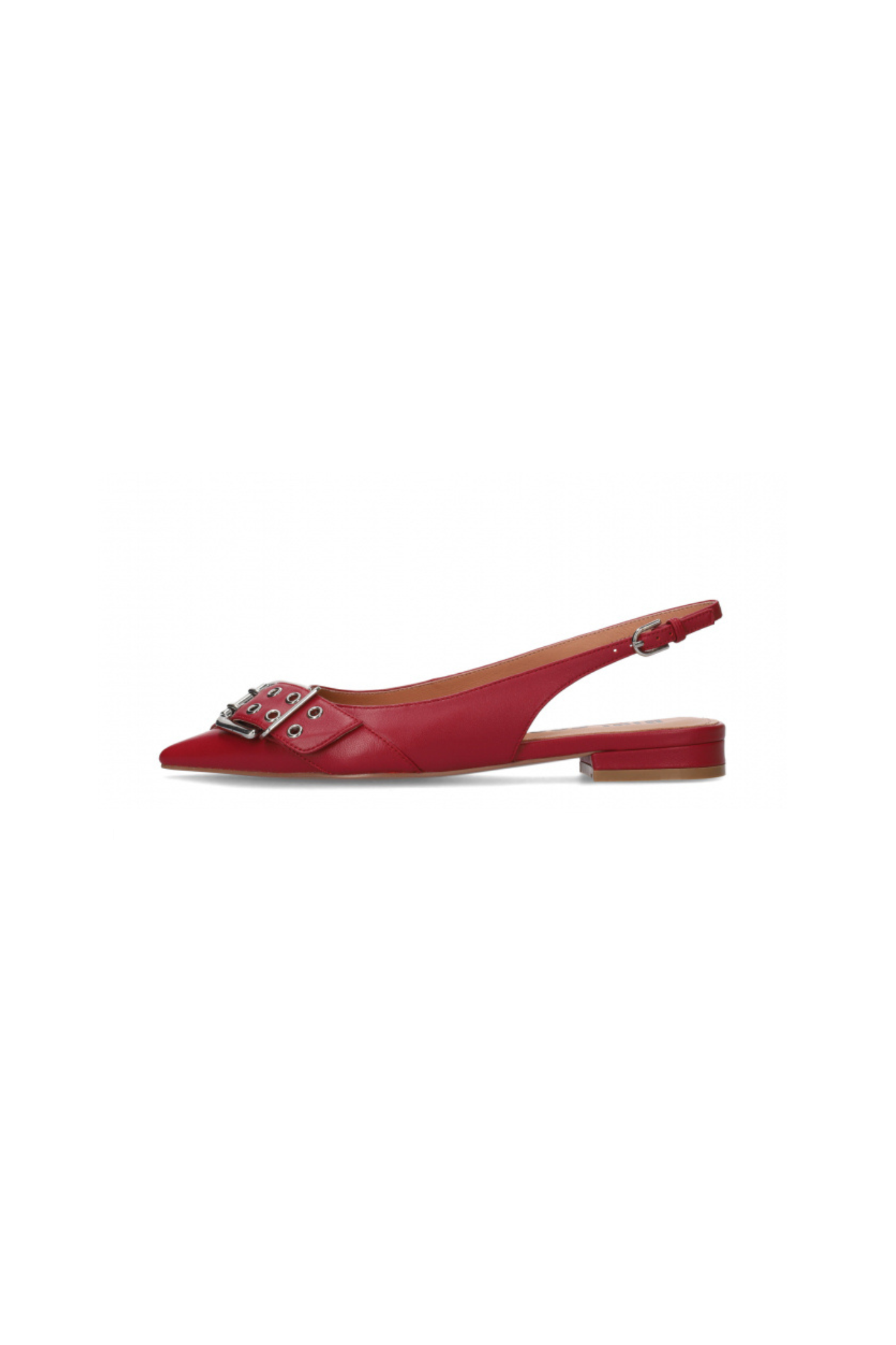 Bibi Lou samira flat shoes in red. Side view