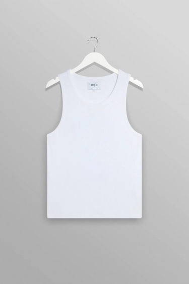 MONTAGUE TOP - RIB WHITE