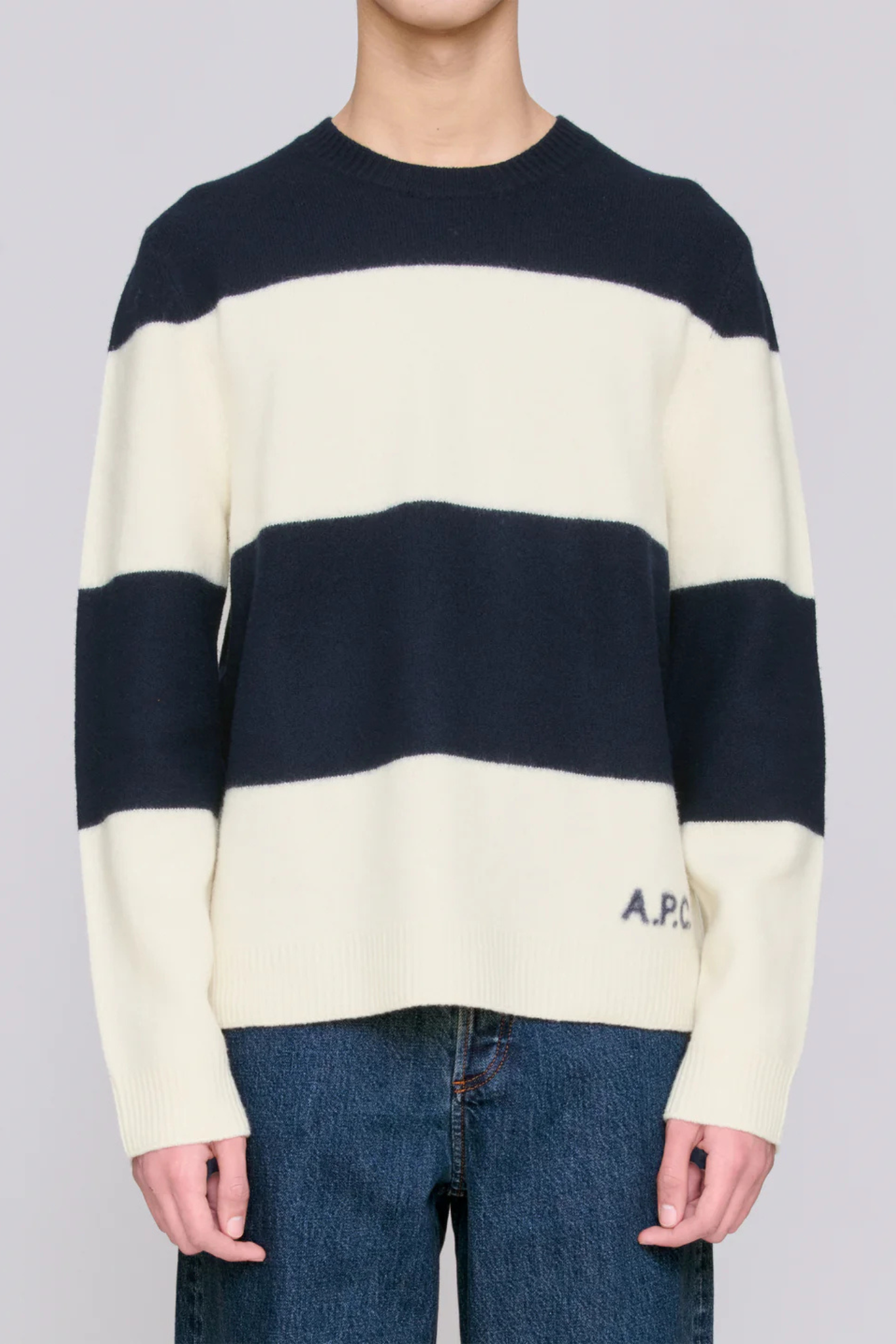 EDWARDO PULLOVER - DARK NAVY ECRU