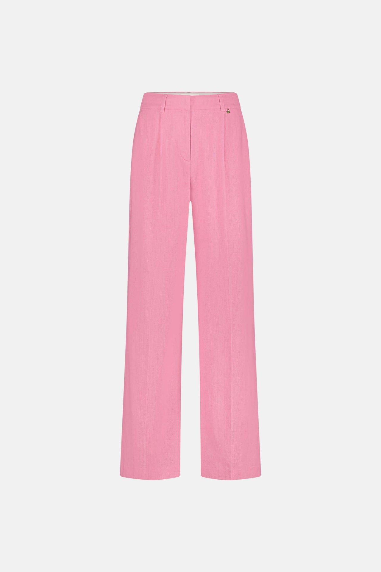 Fabienne Chapot nura pleated trousers in pink. Front flatlay view