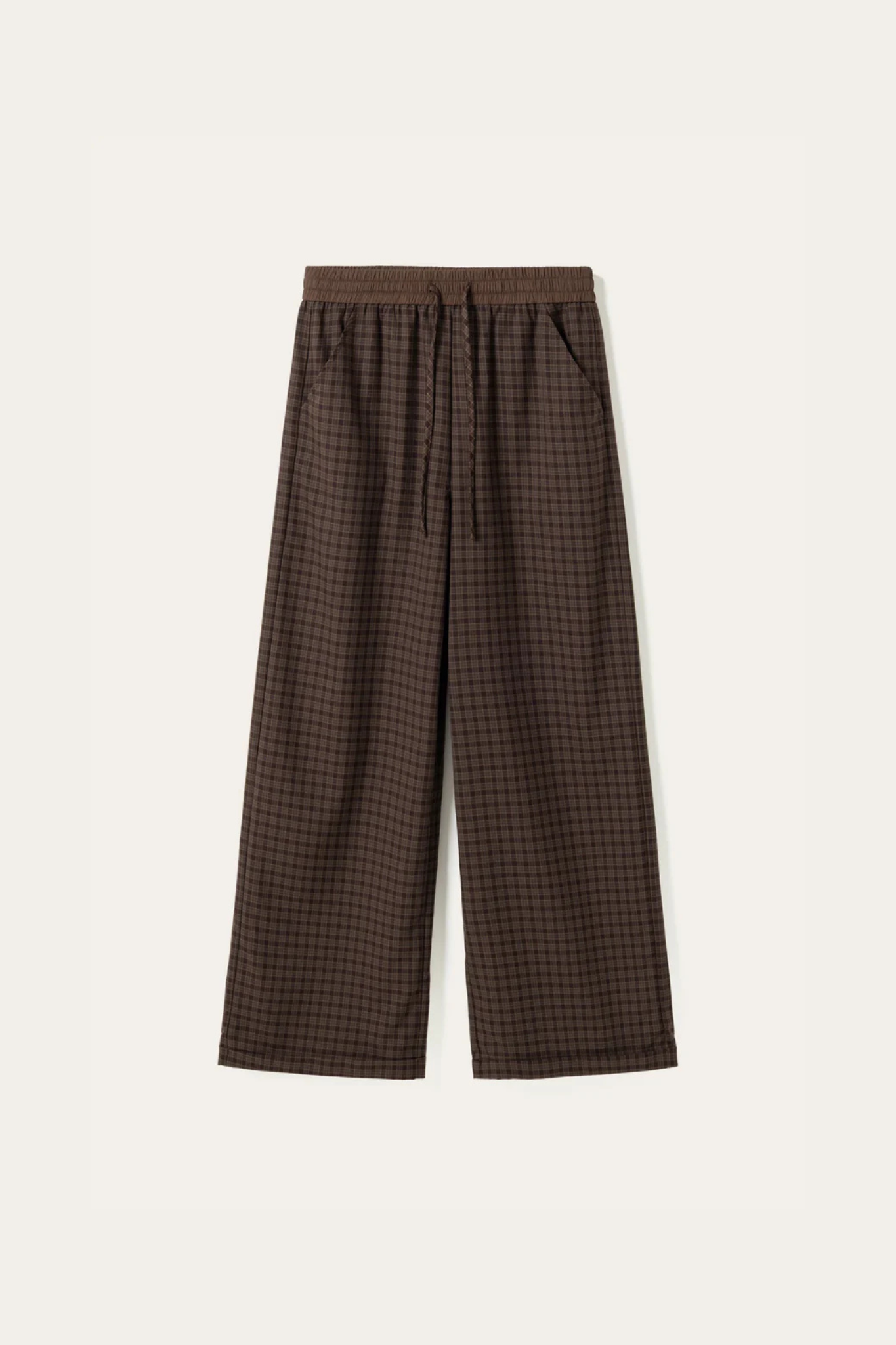 MAHA MW PANTS - DEVANA BROWN CHECK