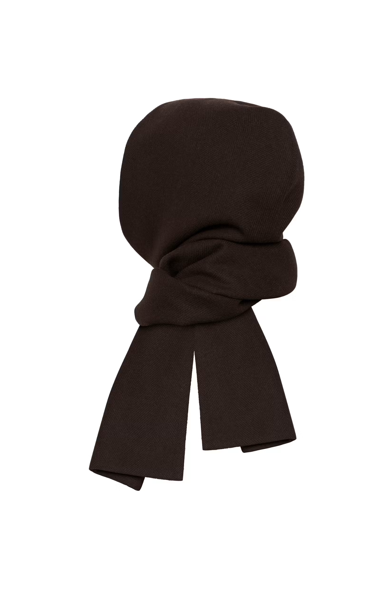 VENJA HOOD SCARF - GANACHE